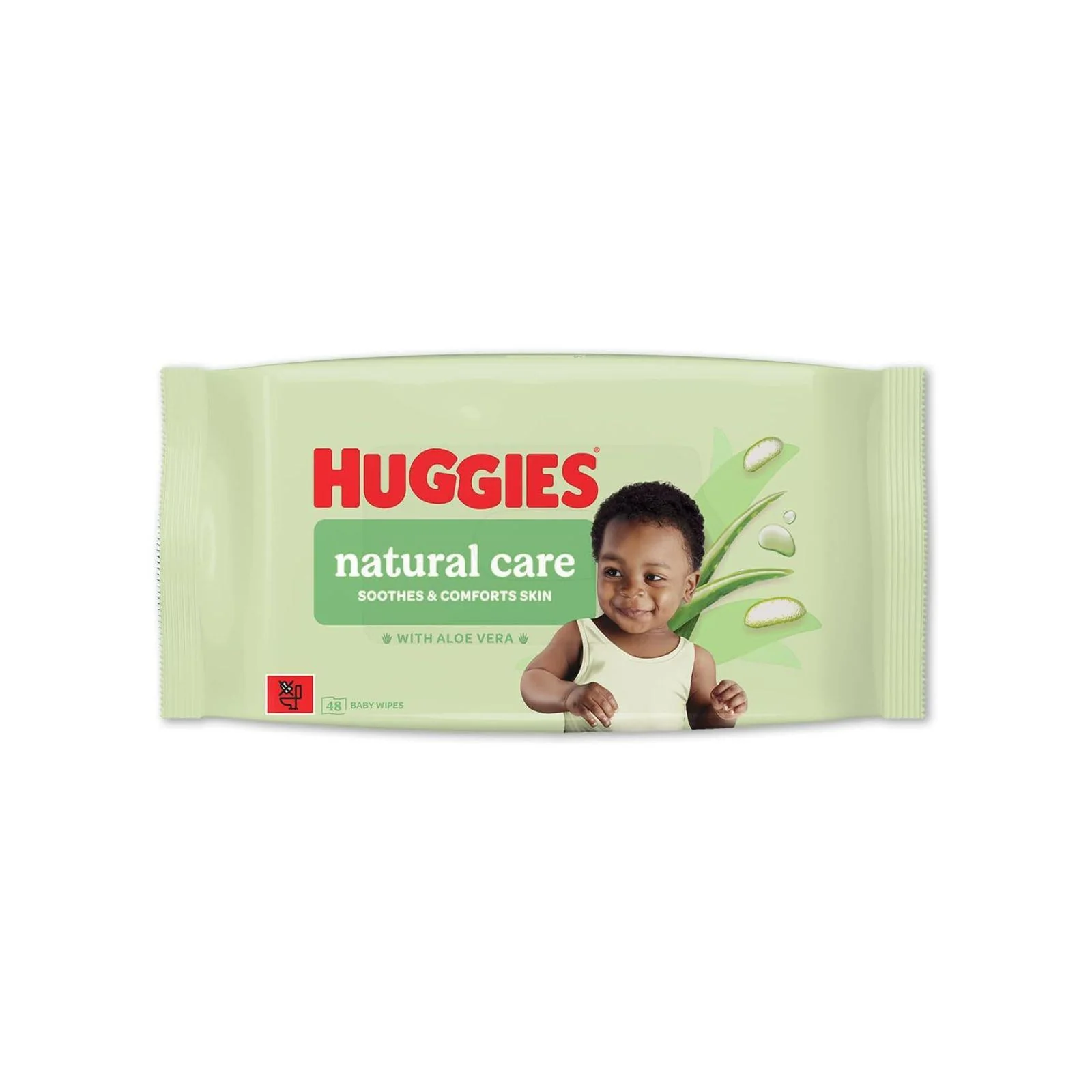 12x Huggies Natural Care Baby Wipes With Aloe Vera & Vitamin E 48's - Image 2