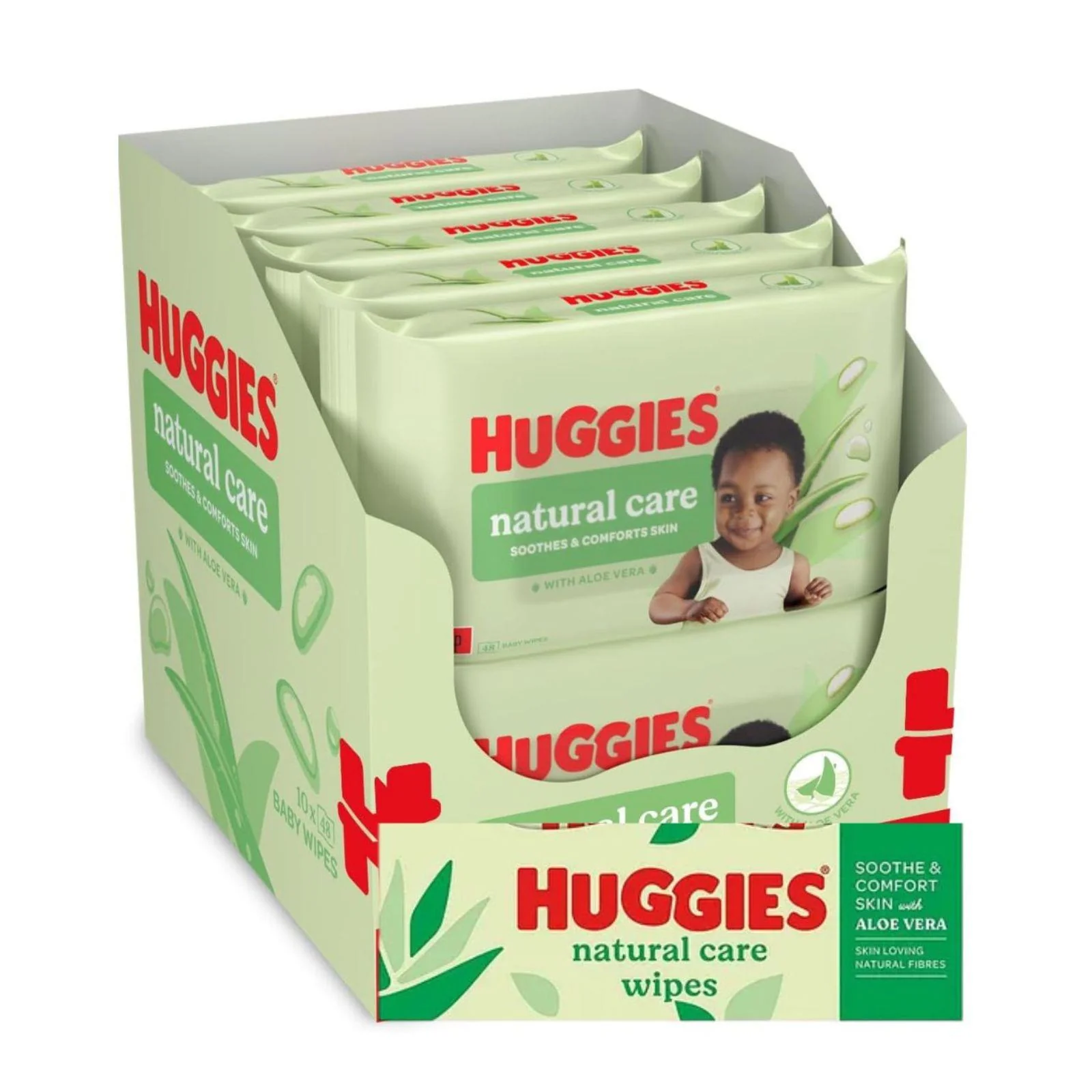 12x Huggies Natural Care Baby Wipes With Aloe Vera & Vitamin E 48's - Image 5