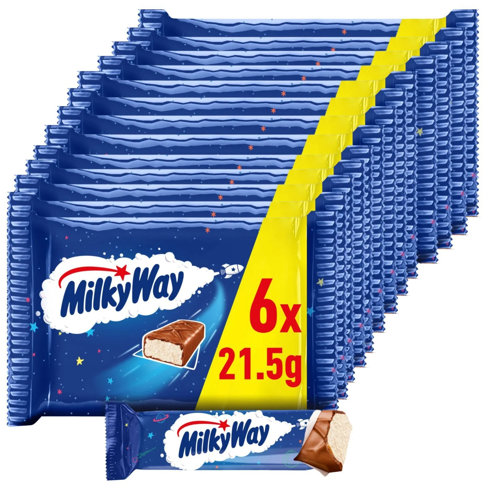 13x Milky Way Chocolate Bars 6 Pack 129g (Box)