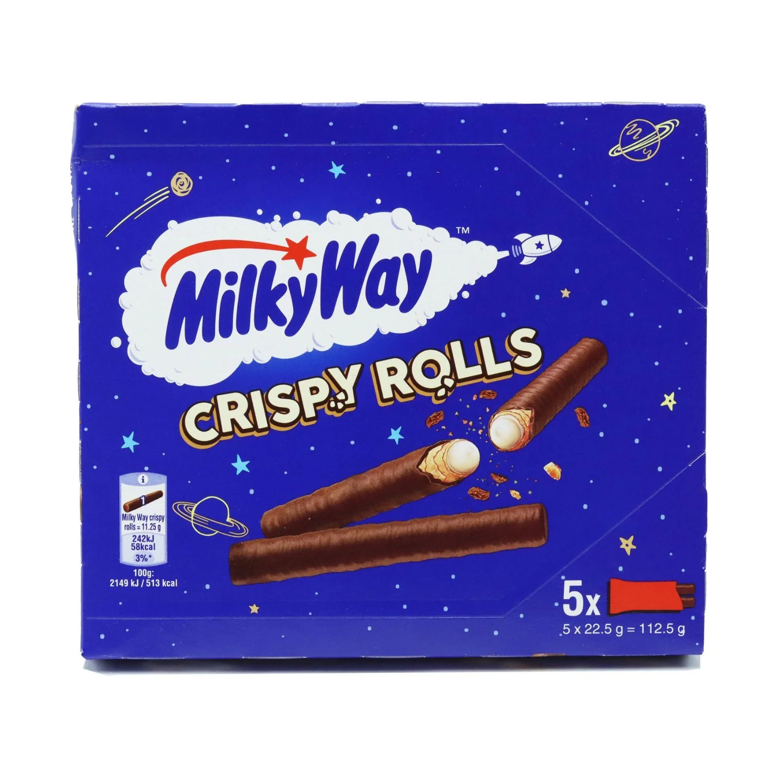 14x Milky Way Milk Chocolate Crispy Rolls 5 pack 112.5g - Image 2