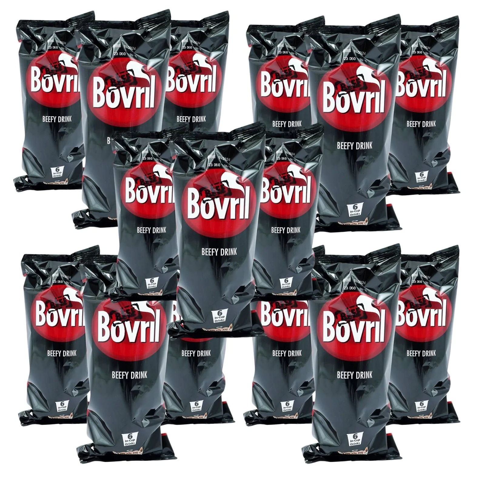 15x Bovril Beef Flavoured instant in-cup Drink 6 Pack