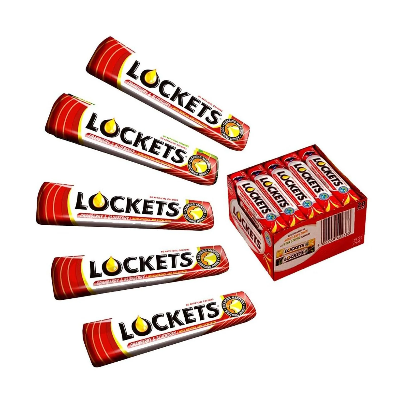 20x Lockets Cranberry & Blueberry Flavour Lozenge 43g
