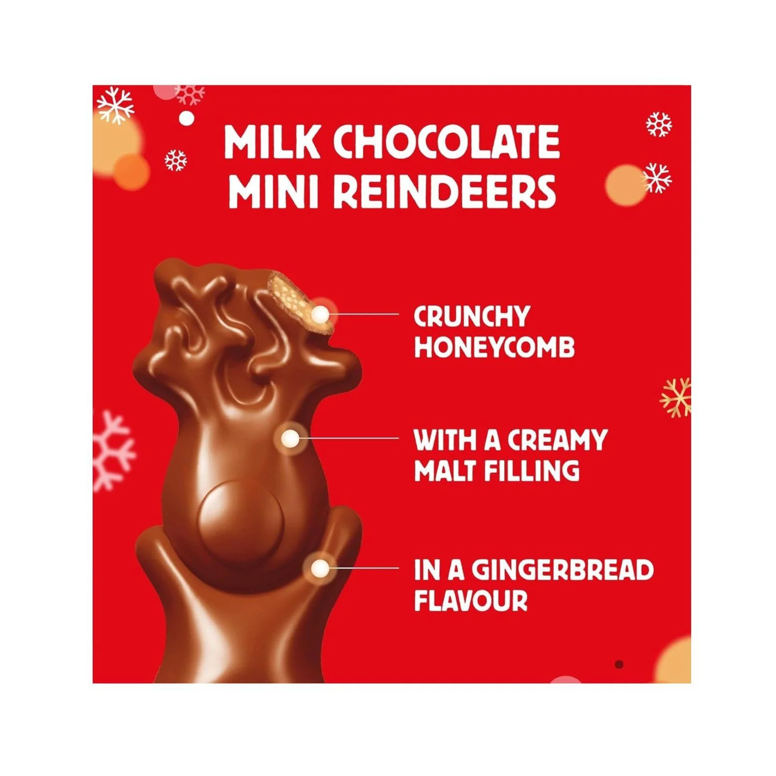 24x Maltesers Gingerbread Flavour Mini Reindeers, Milk Chocolate, 59g - Image 3