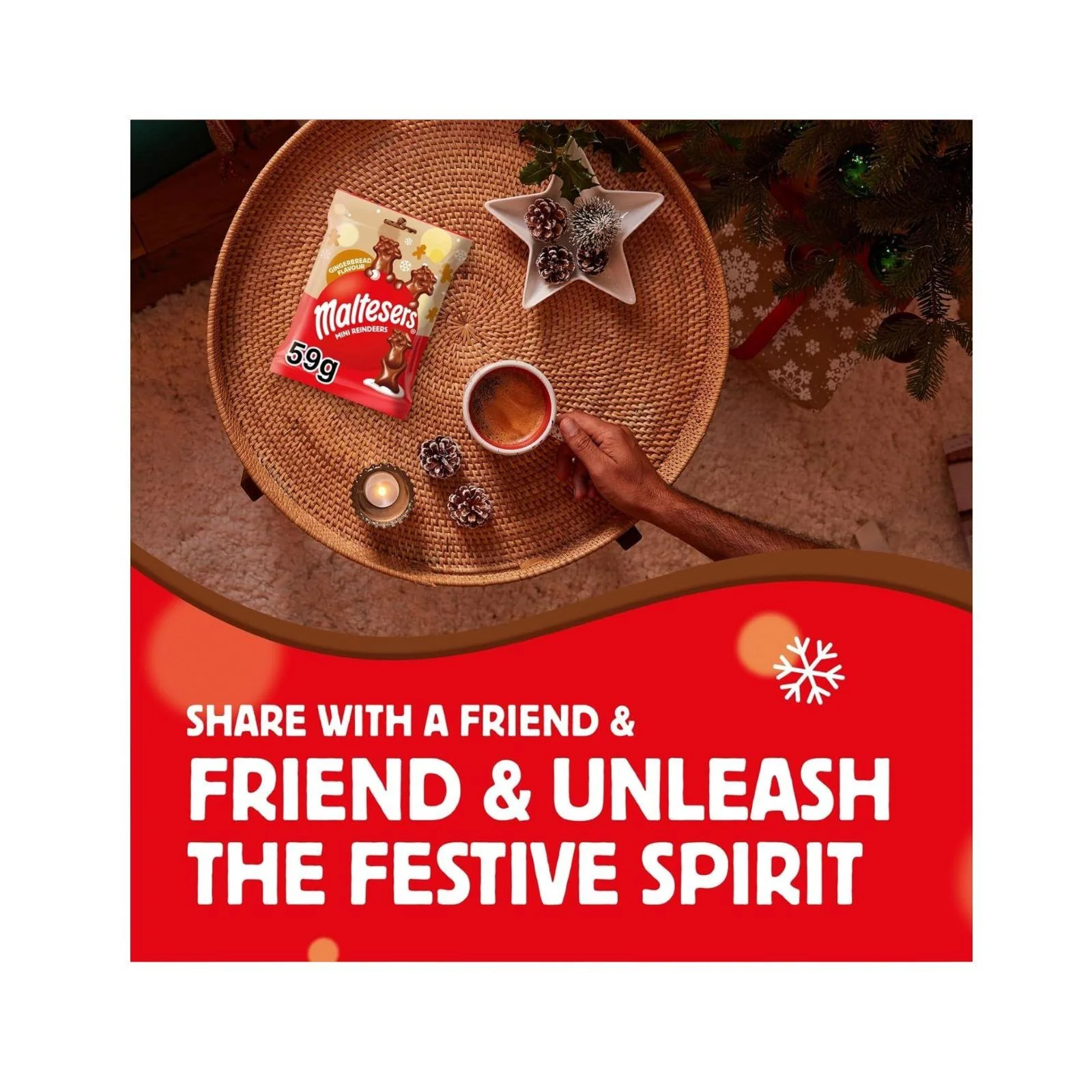 24x Maltesers Gingerbread Flavour Mini Reindeers, Milk Chocolate, 59g - Image 5