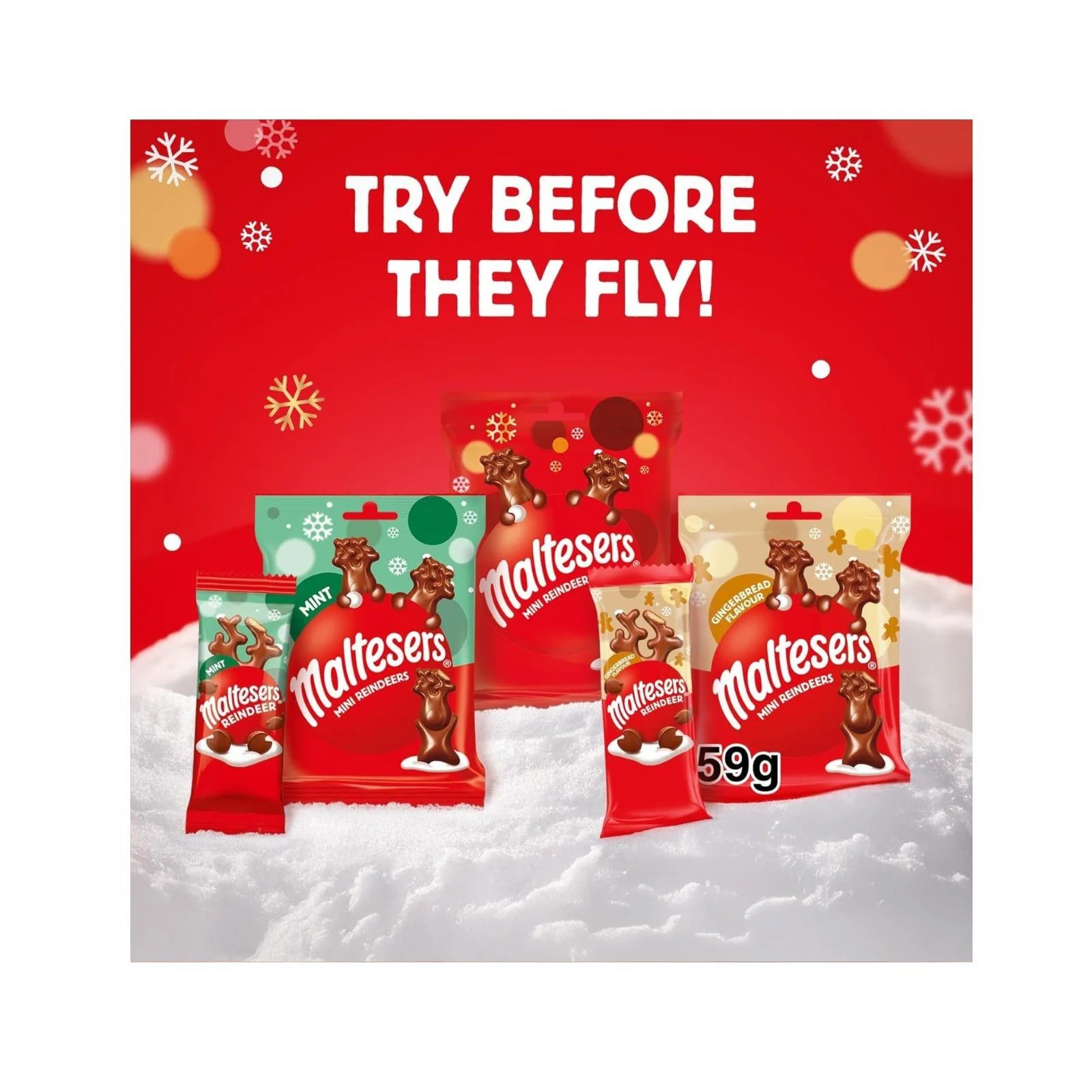 24x Maltesers Gingerbread Flavour Mini Reindeers, Milk Chocolate, 59g - Image 7