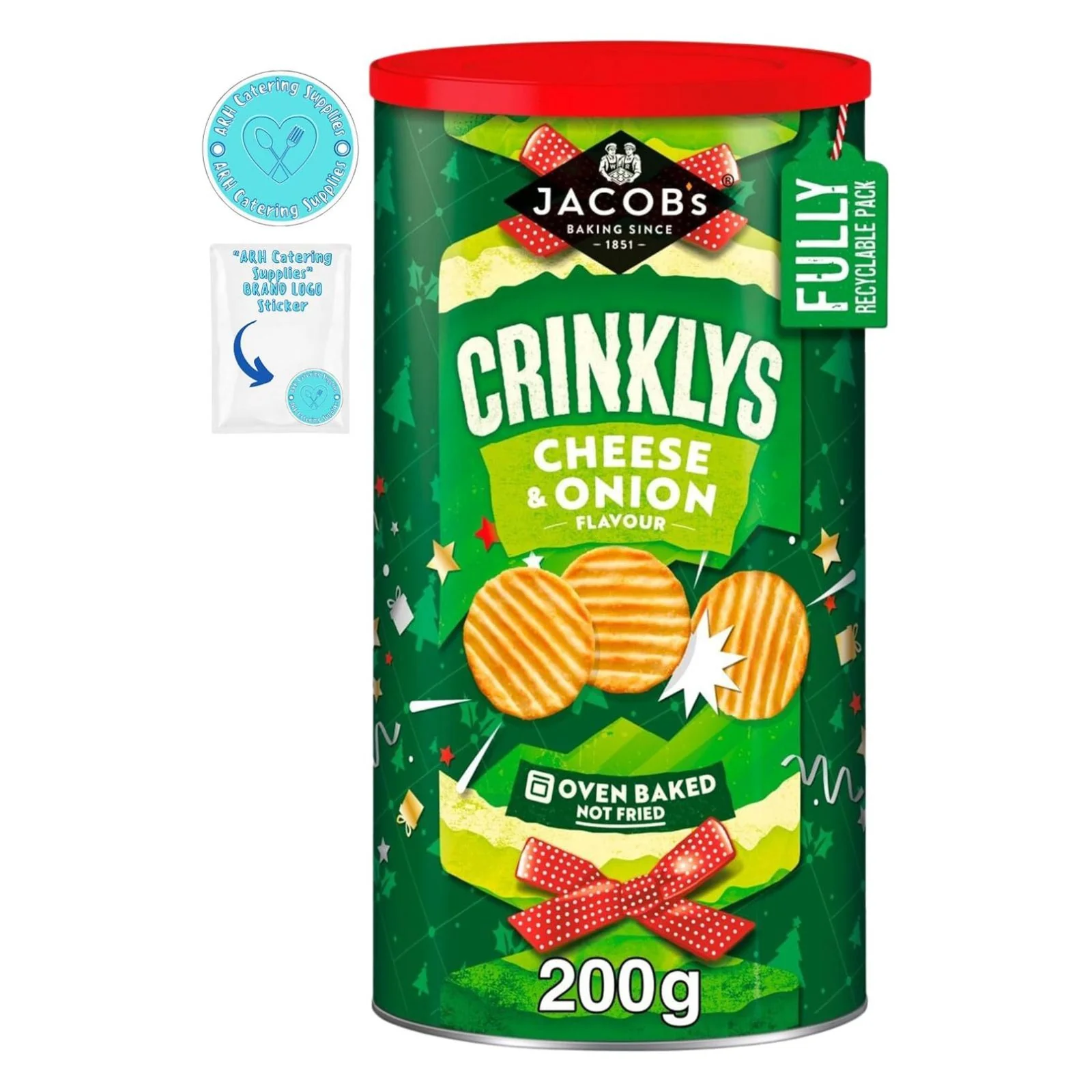 6x Jacob's Crinklys Cheese & Onion Baked Snacks 200g - Image 2