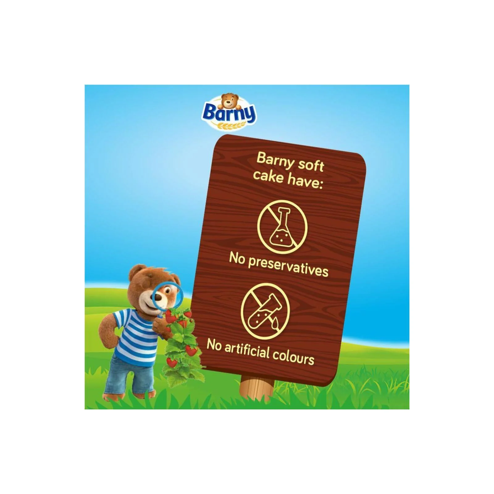 7 x Barny Milk Soft Baked Beans Kids Sponge Bear 5 Packs 125Gm - Image 4
