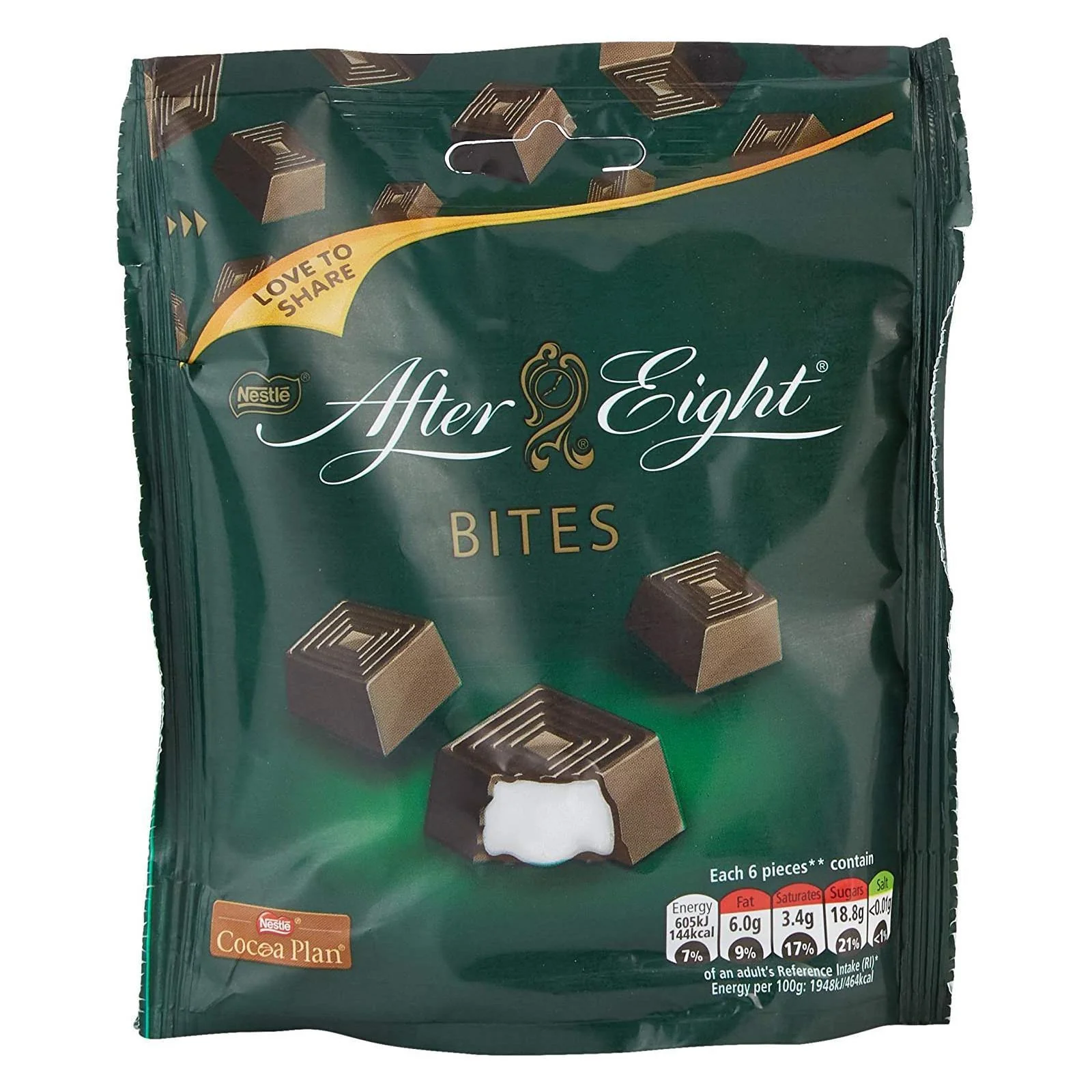 8x After Eight Bitesize Pouch Pack of 8 x 107g