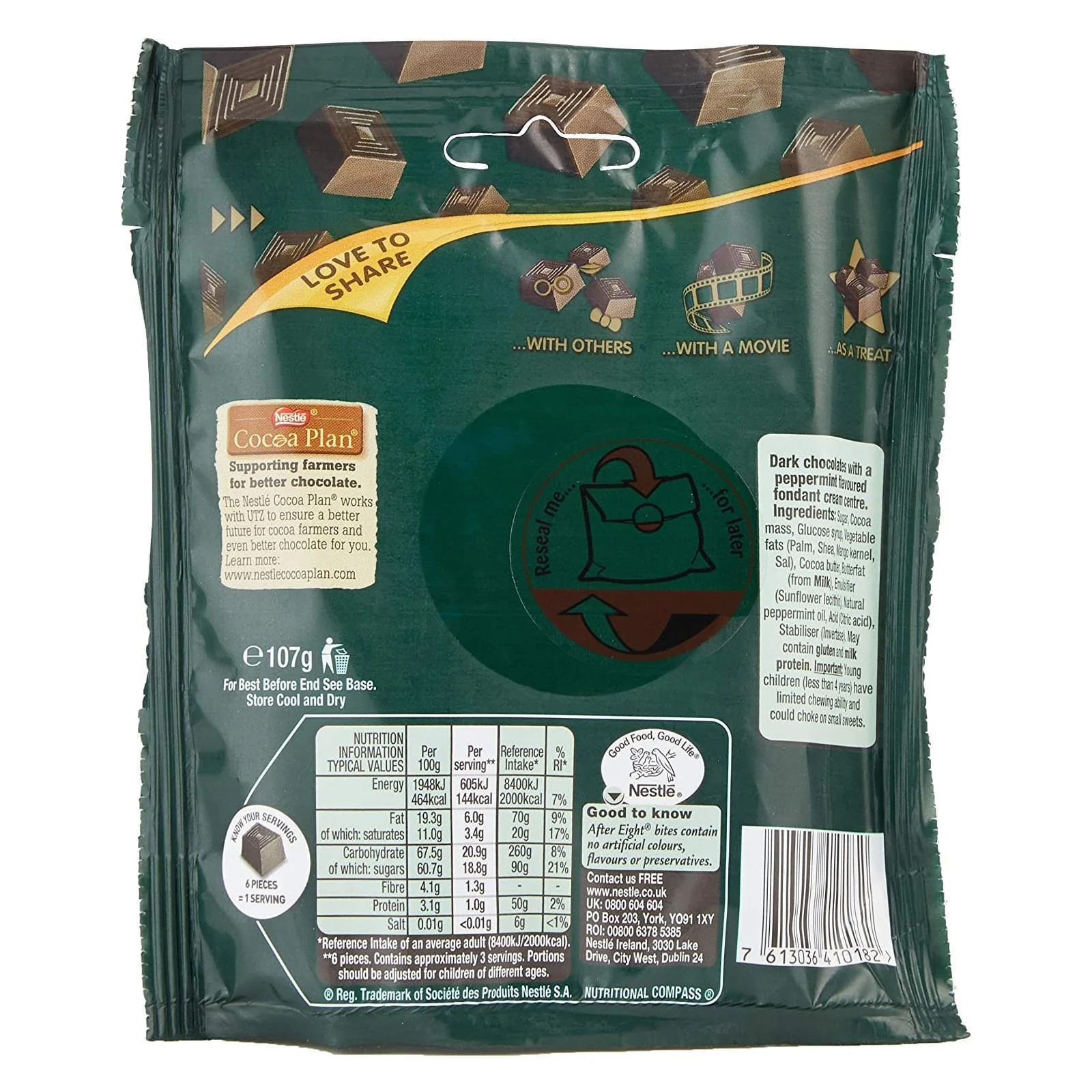 8x After Eight Bitesize Pouch Pack of 8 x 107g - Image 2