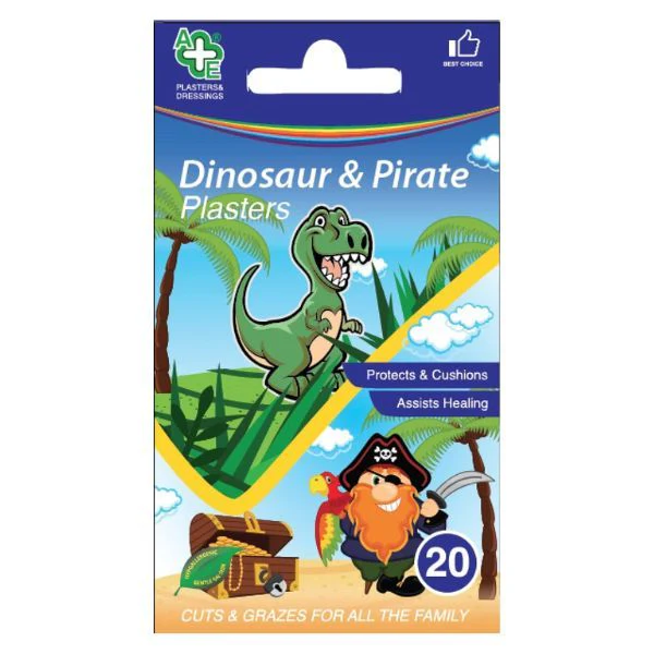 A&E Dinosaur & Pirate Assorted Plasters 20s - Image 2