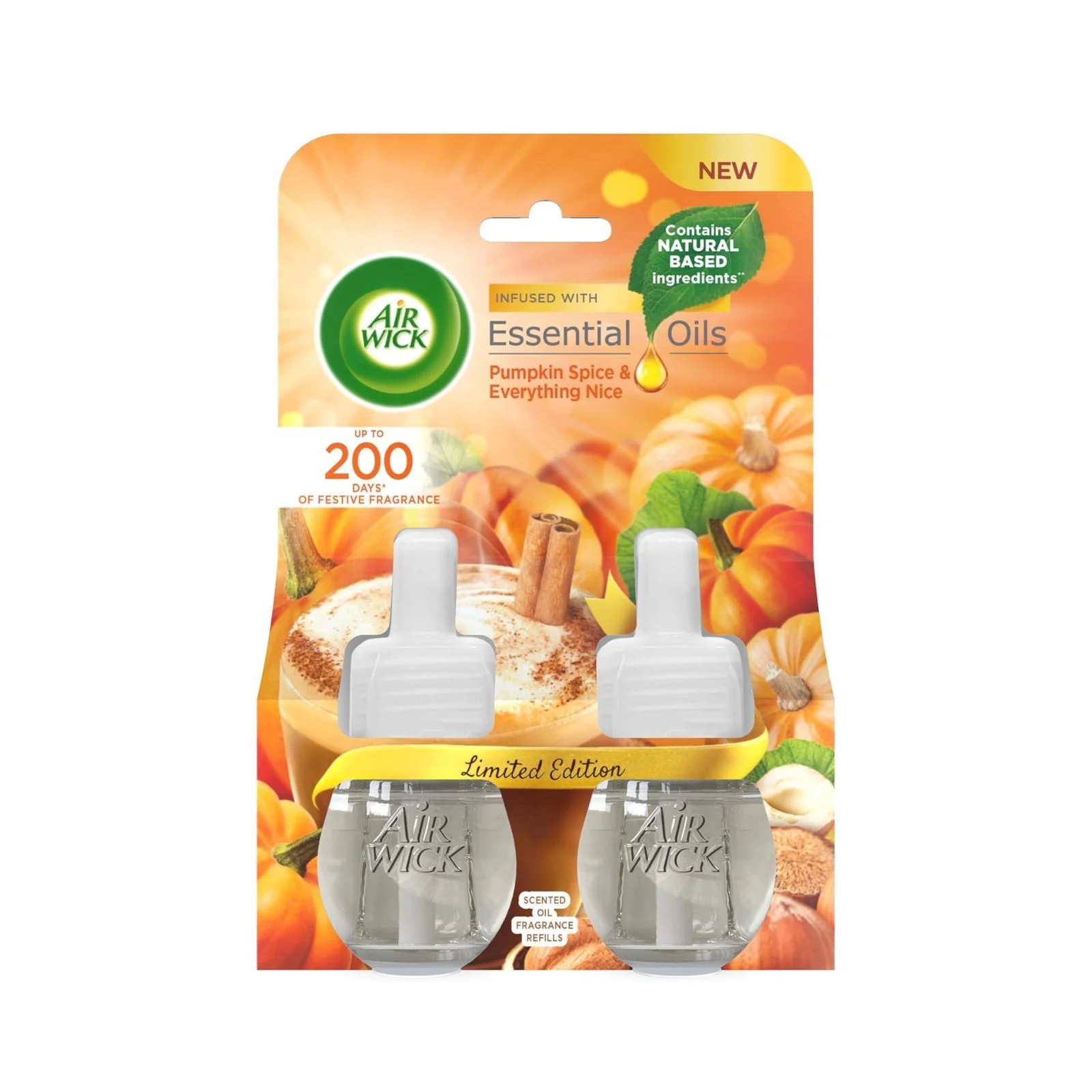 Airwick Plug in Diffuser Twin Refill, Pumpkin Spice & Everything Nice, 19ml