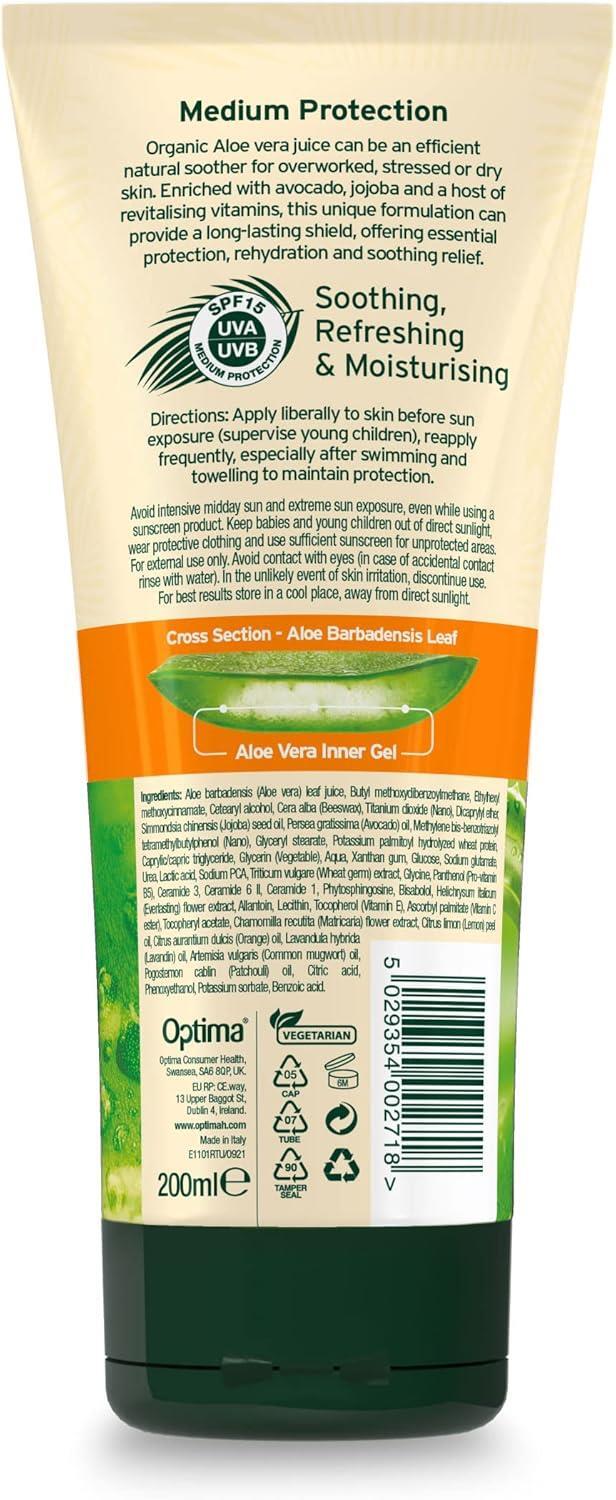 Aloe Pura Sun Cream Lotion SPF 15 200ml - Image 2