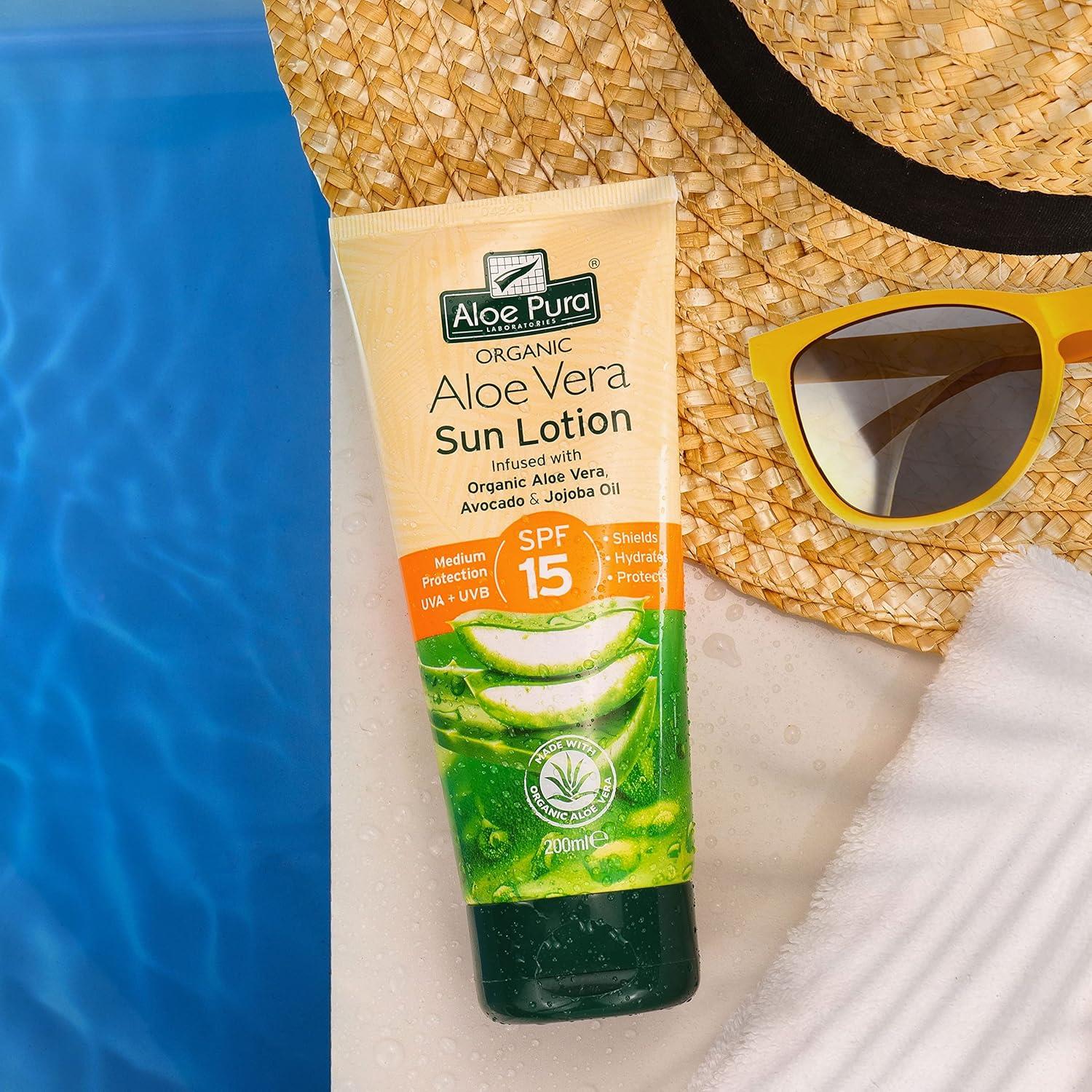 Aloe Pura Sun Cream Lotion SPF 15 200ml - Image 3