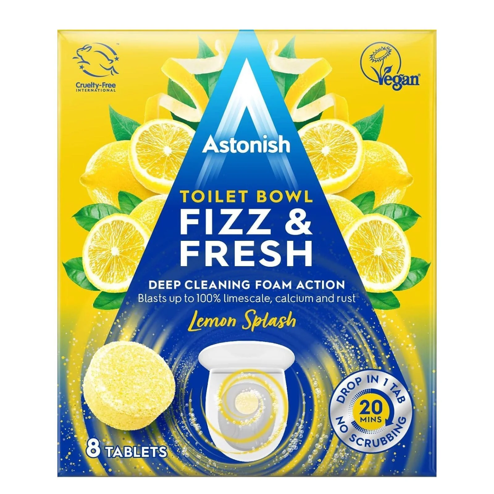 Astonish Toilet Bowl Fizz & Fresh Lemon Splash 8 Tabs