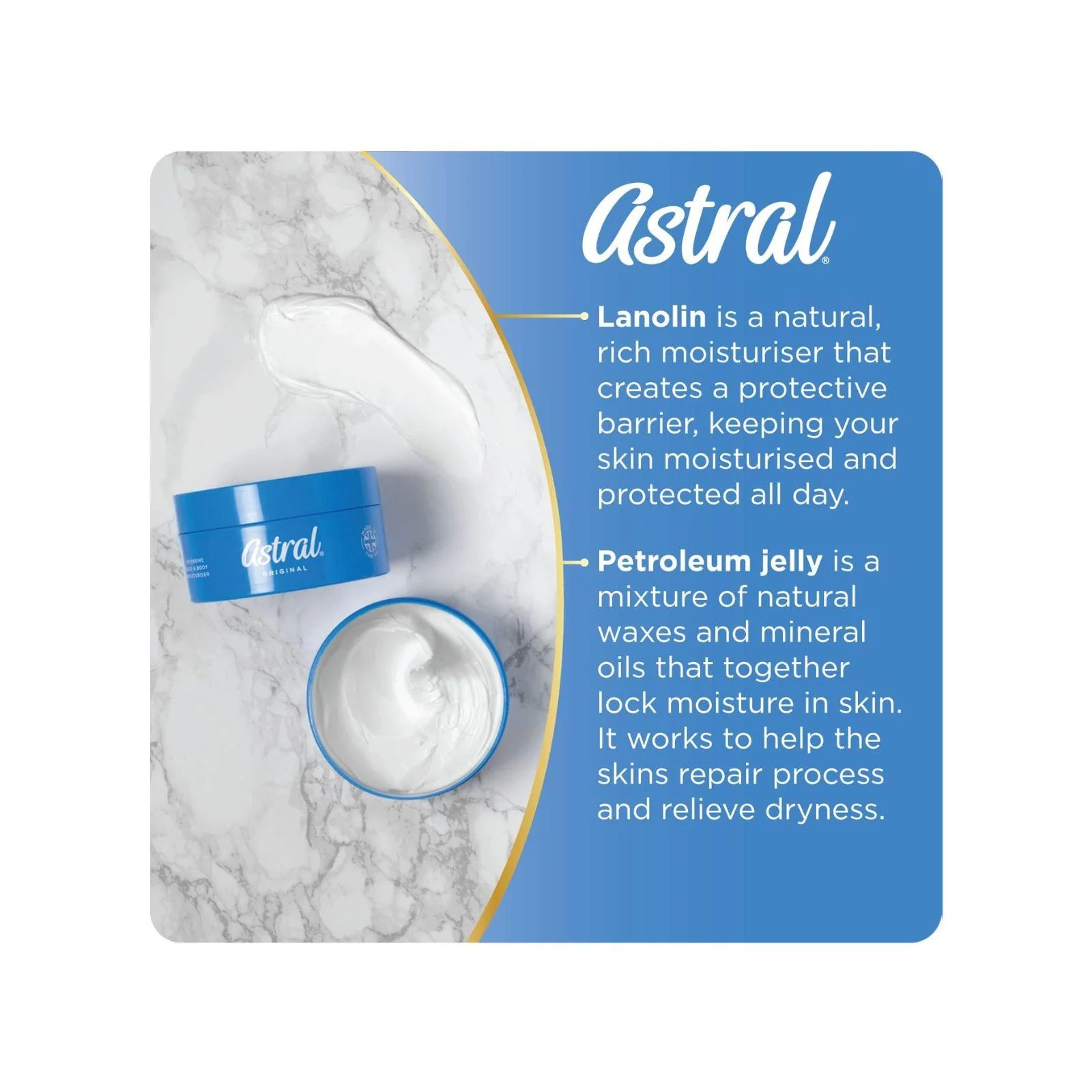 ASTRAl Face & Body Intensive Moisturiser Cream 500ml - Image 4