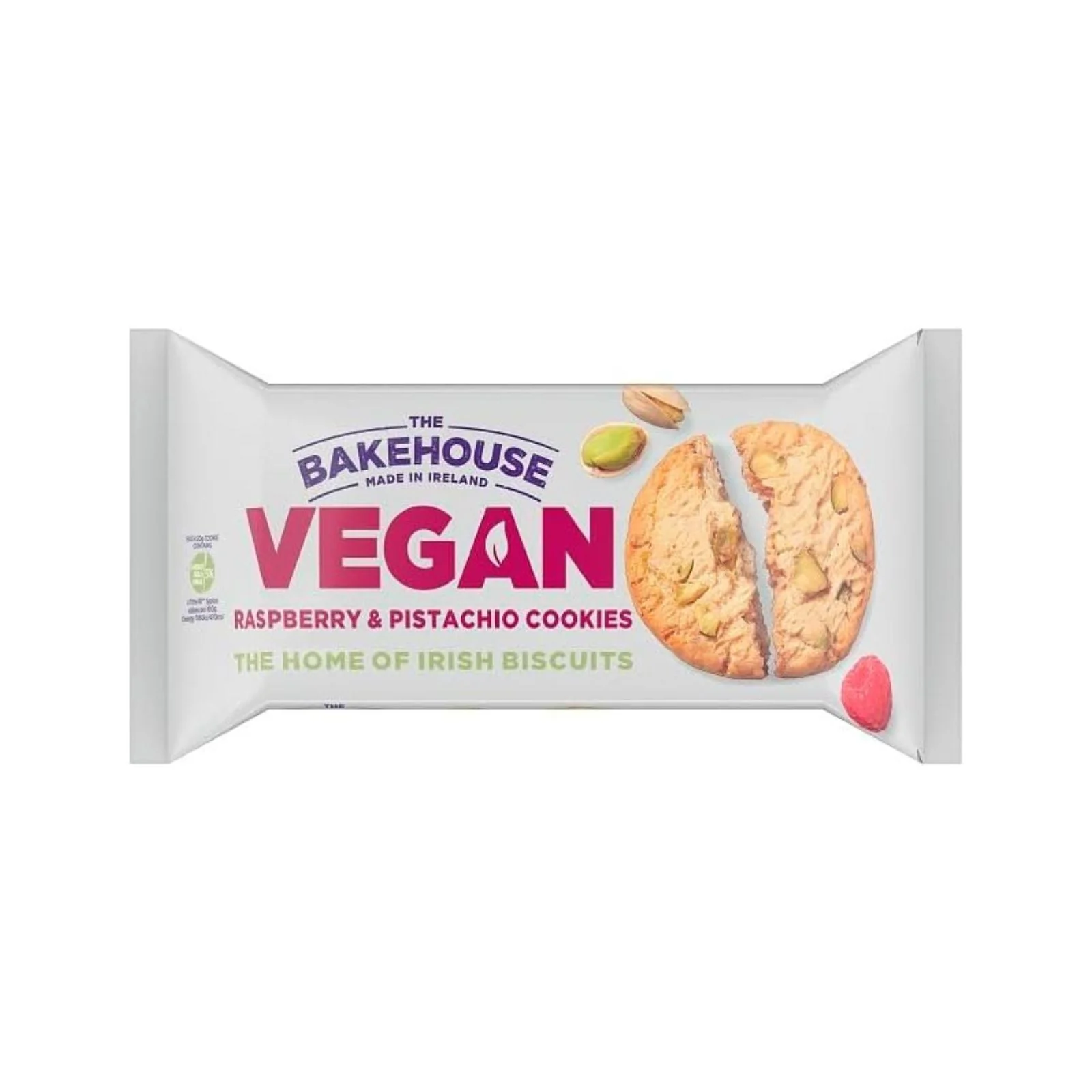 Bakehouse Vegan Biscuits Raspberry & Pistachio Cookies 220g (Box of 12) - Image 2