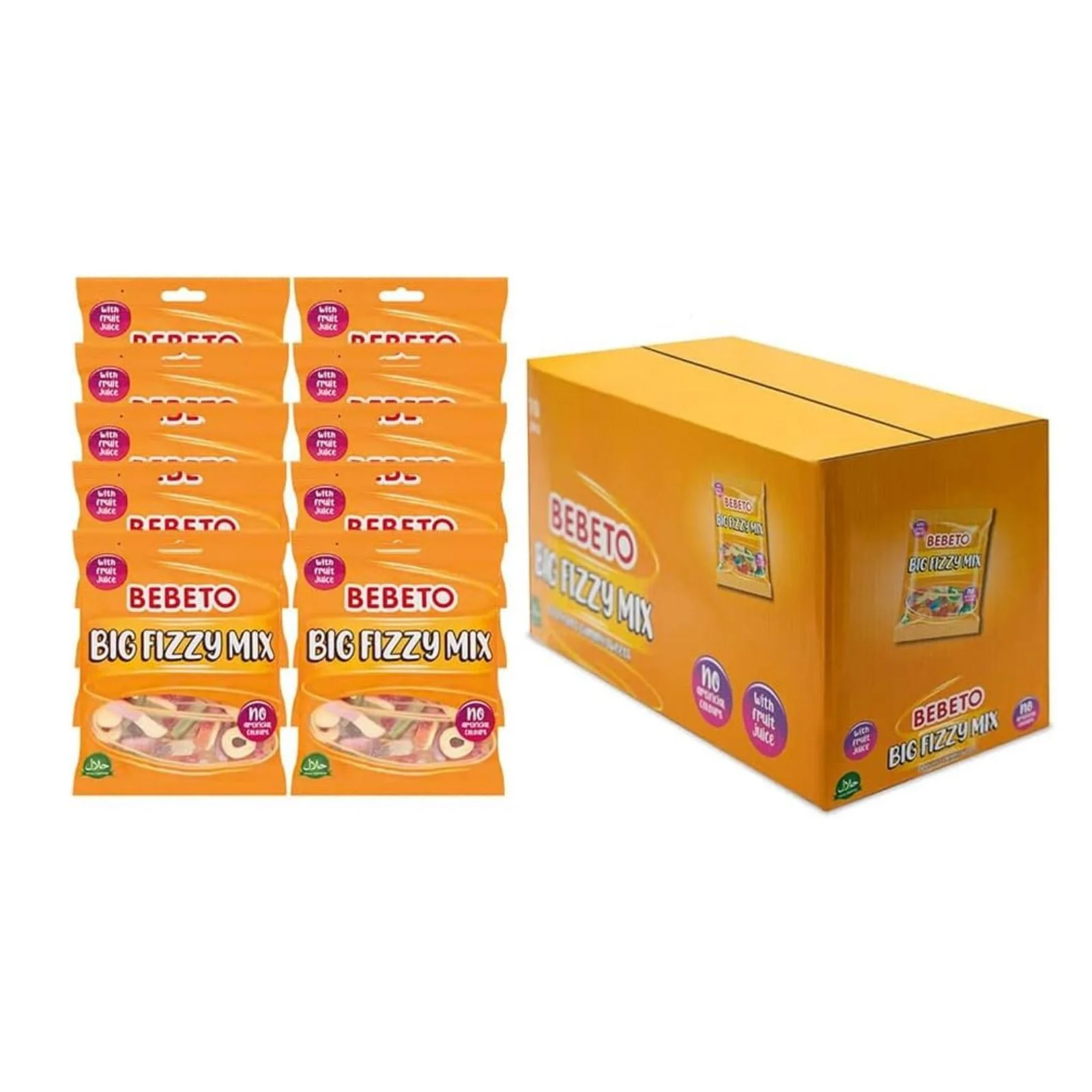 Bebeto Big Fizzy Mix 150g (Box of 10)