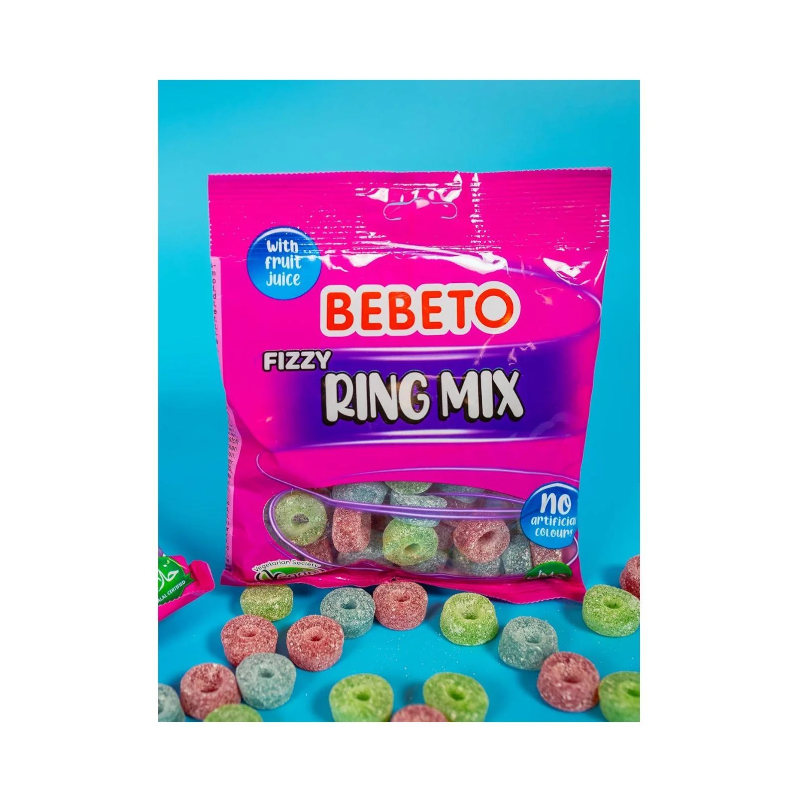 Bebeto Fizzy Ring Mix 150g (Box of 10) - Image 3