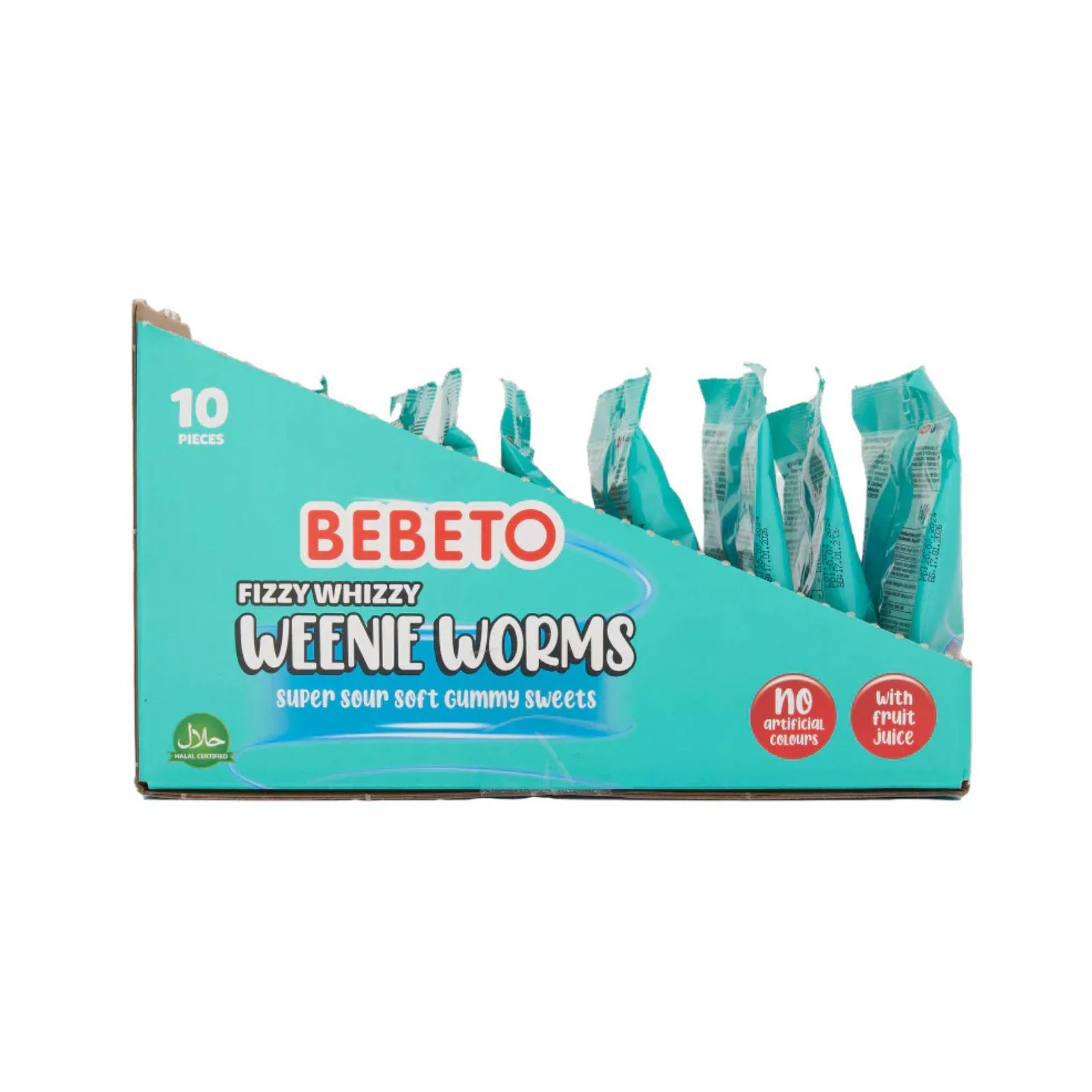 Bebeto Fizzy Whizzy Weenie Worms 150g (Box of 10) - Image 2