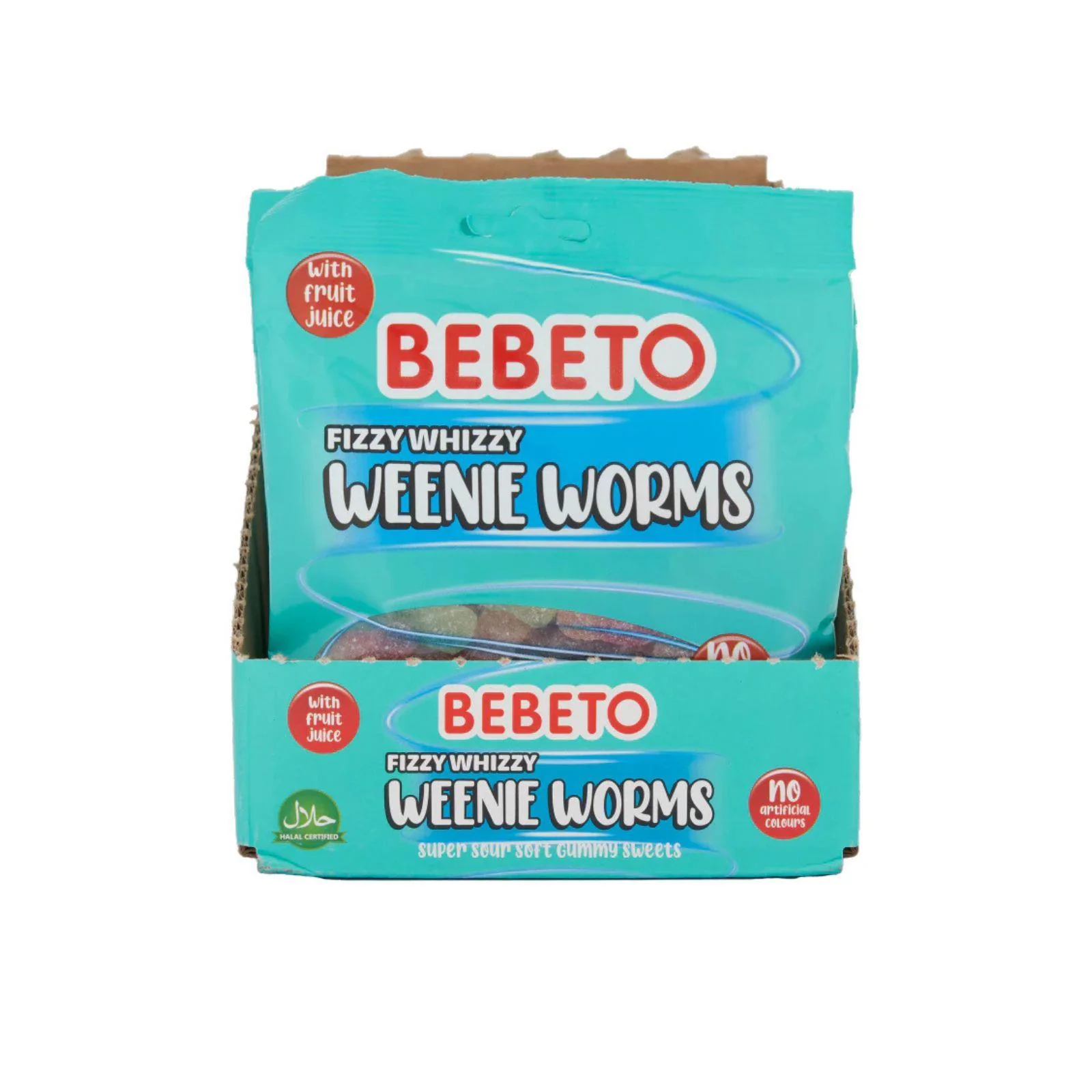 Bebeto Fizzy Whizzy Weenie Worms 150g (Box of 10) - Image 3