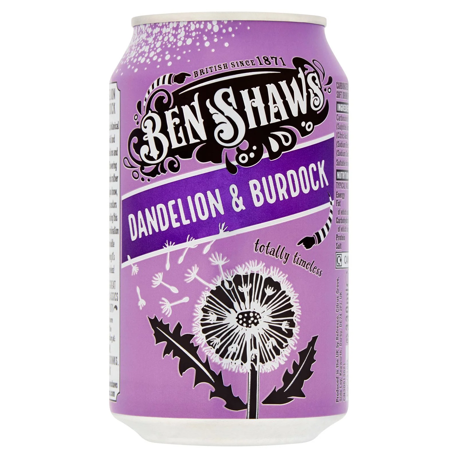 Ben Shaw Dandelion & Burdock Can 330ml (Box of 24) - Image 2
