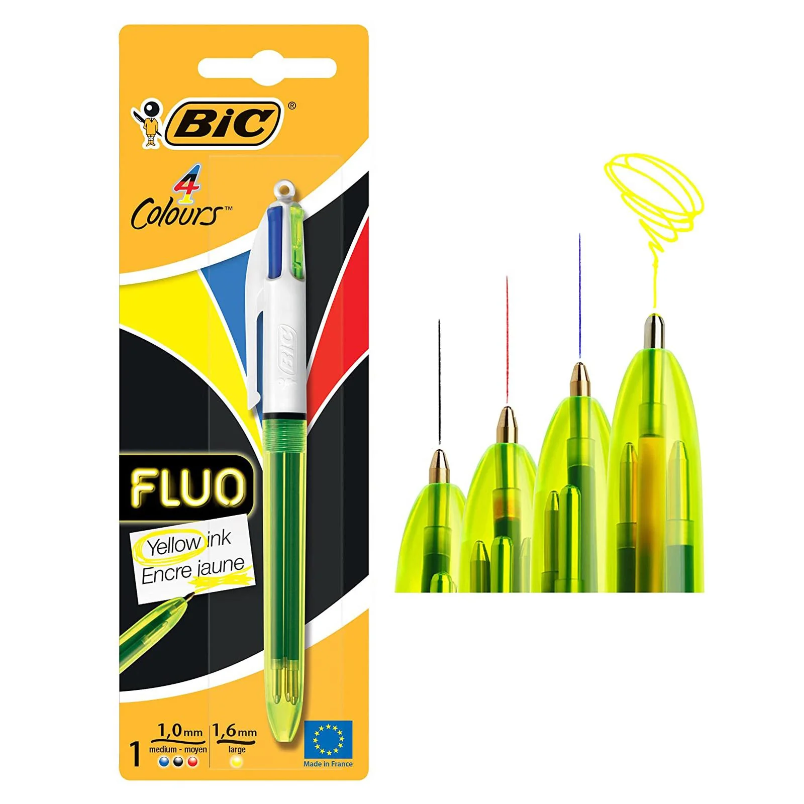 BIC 4 Colours Fluo Ballpoint Pen - Image 3
