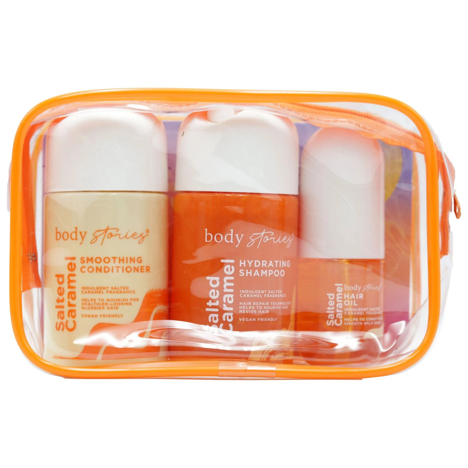 Body Stories Salted Caramel Travel Gift Set - Shampoo/Conditioner