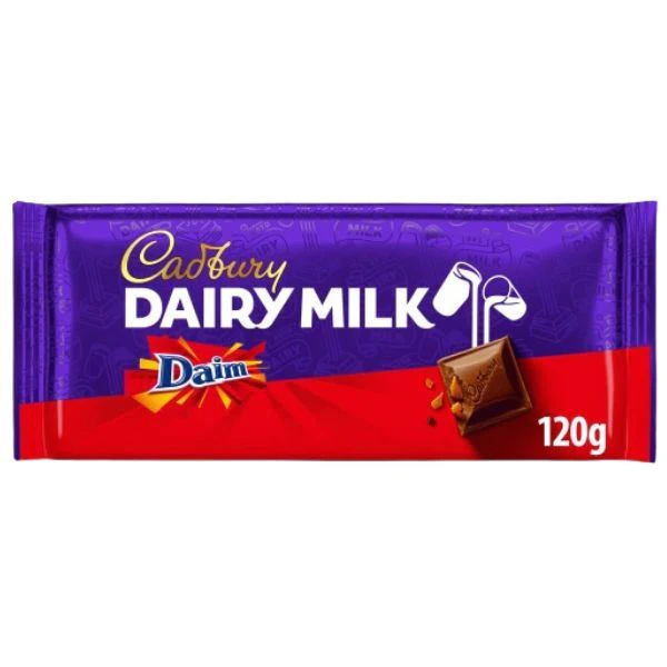 Cadbury Dairy Milk Daim Chocolate Bar (18 x 120g) - Image 2