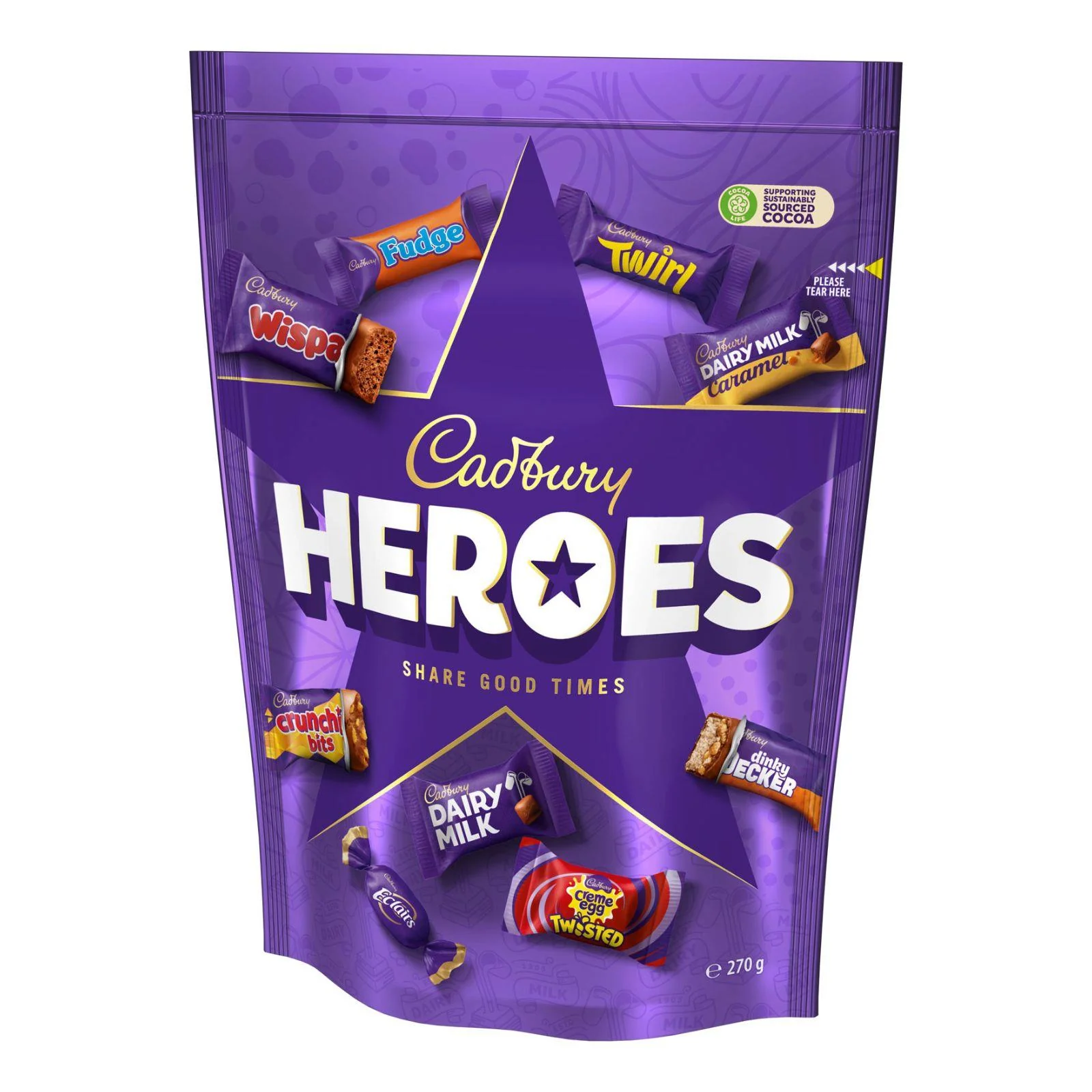 Cadbury Dairy Milk Heroes Chocolate Pouch 270g