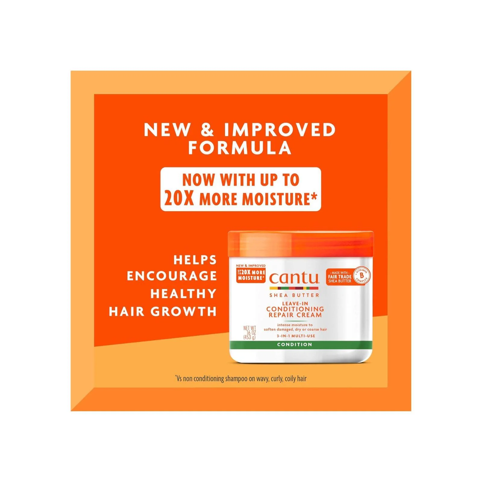 Cantu Leave-In Conditioning Repair Cream with Shea Butter, 453g - Image 3