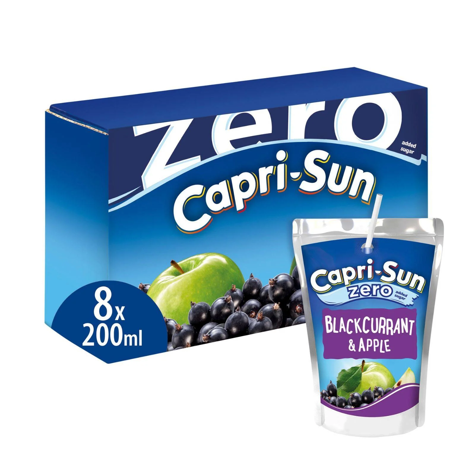 Capri-Sun Zero Blackcurrant and Apple 200ml 8pack BBE 28/2/26