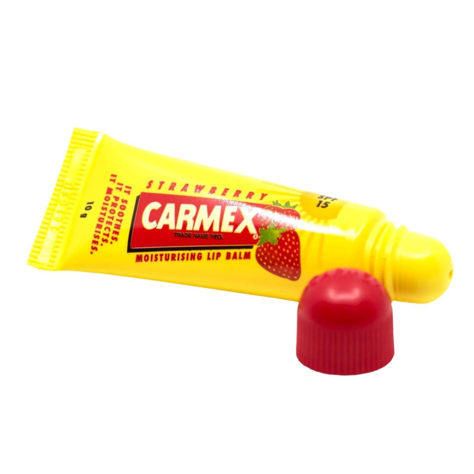 Carmex Strawberry Tube Moisturising Lip Balm SPF 15 - Image 2