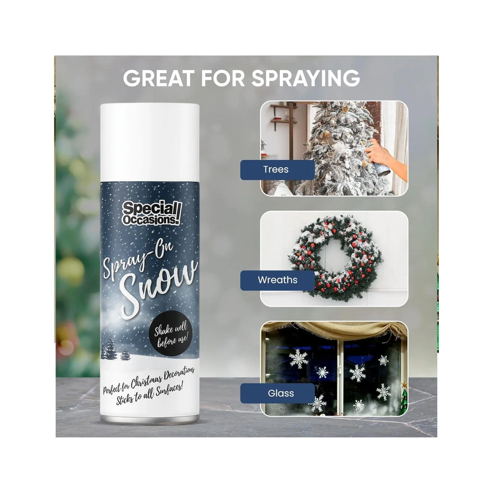 Christmas Artificial Snow Spray 200ml - Image 3
