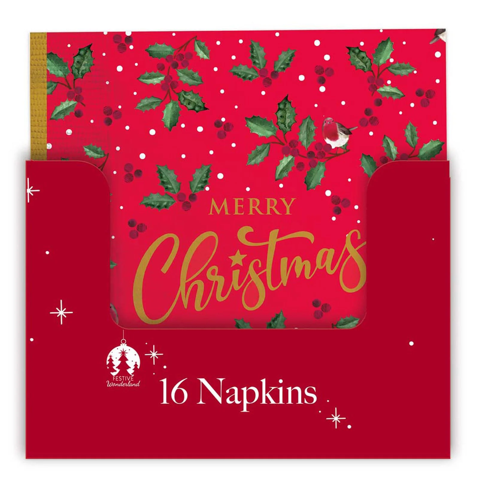 Christmas Paper Napkins Traditional 16 Pack