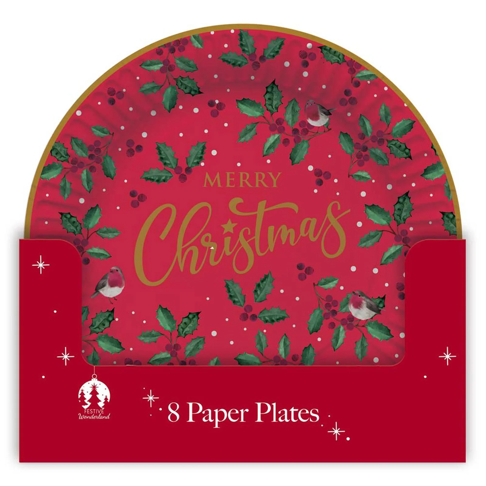 Christmas Paper Plates Traditional 8pk