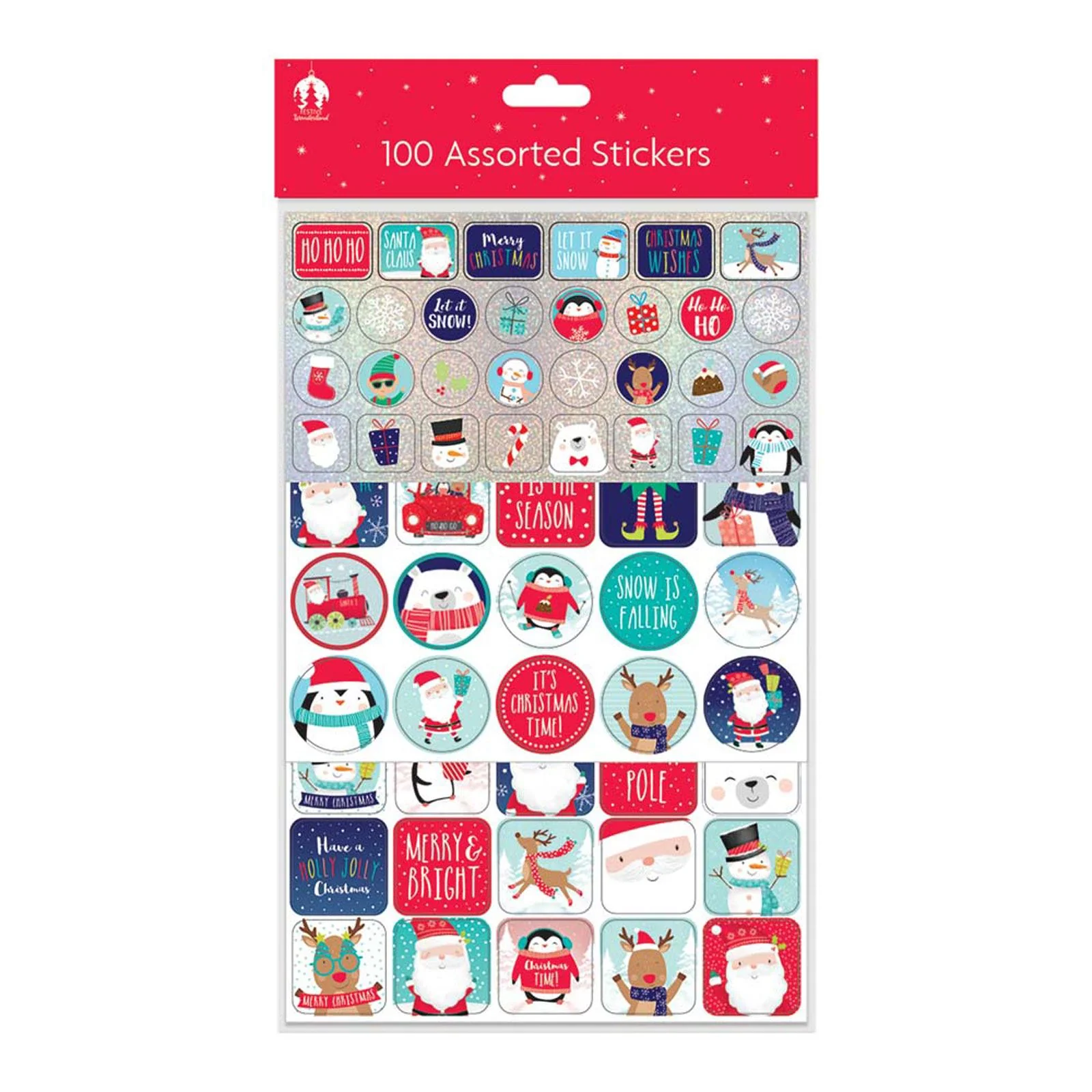 Christmas Stickers 100 Assorted