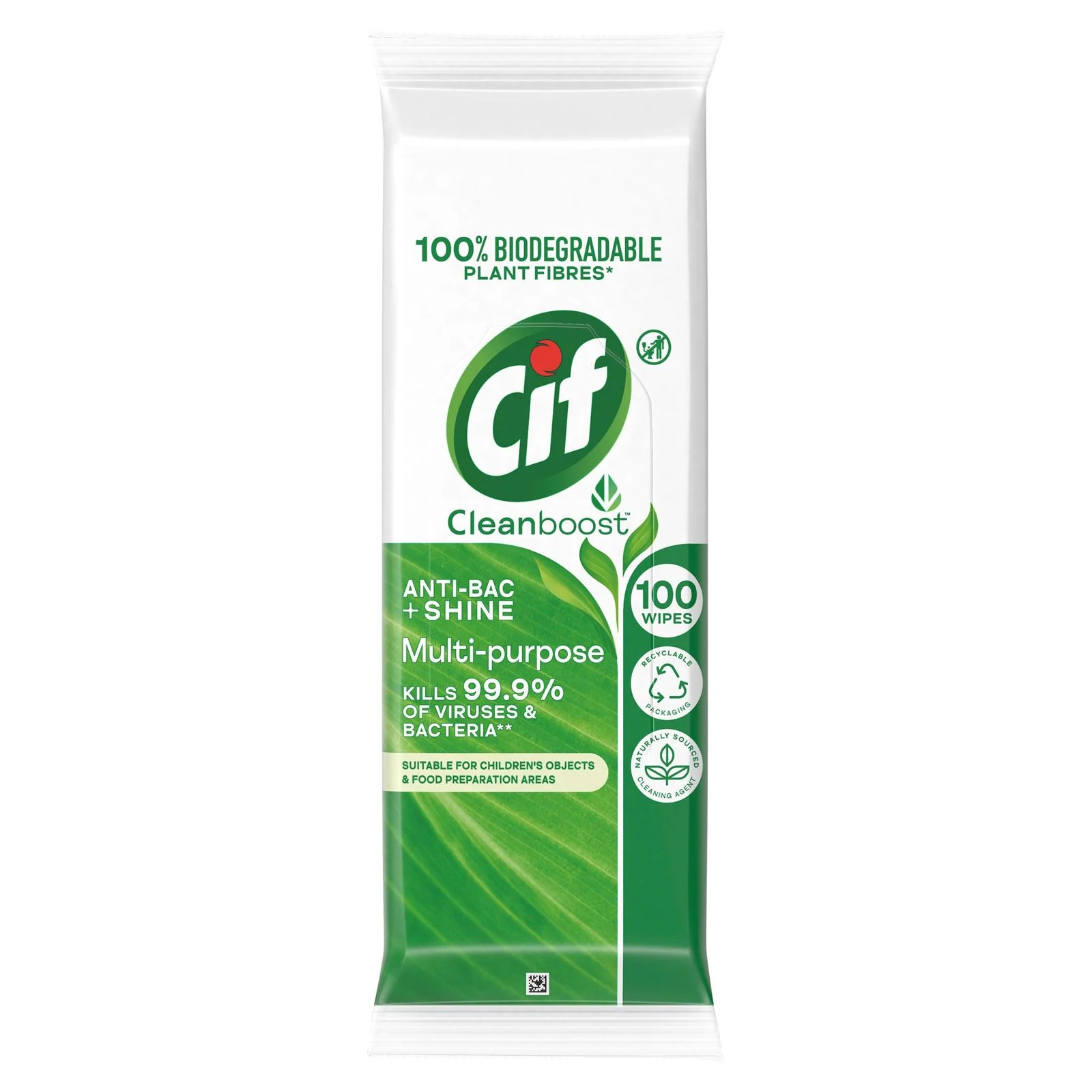 Cif Antibac & Shine Multi-purpose Wipes 100's