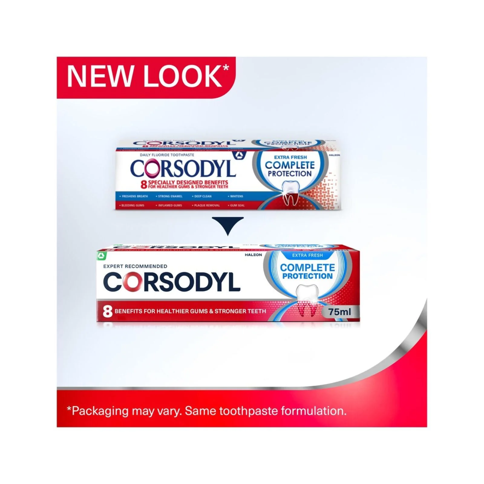 Corsodyl Complete Protection Toothpaste - Extra Fresh 75ml - Image 2