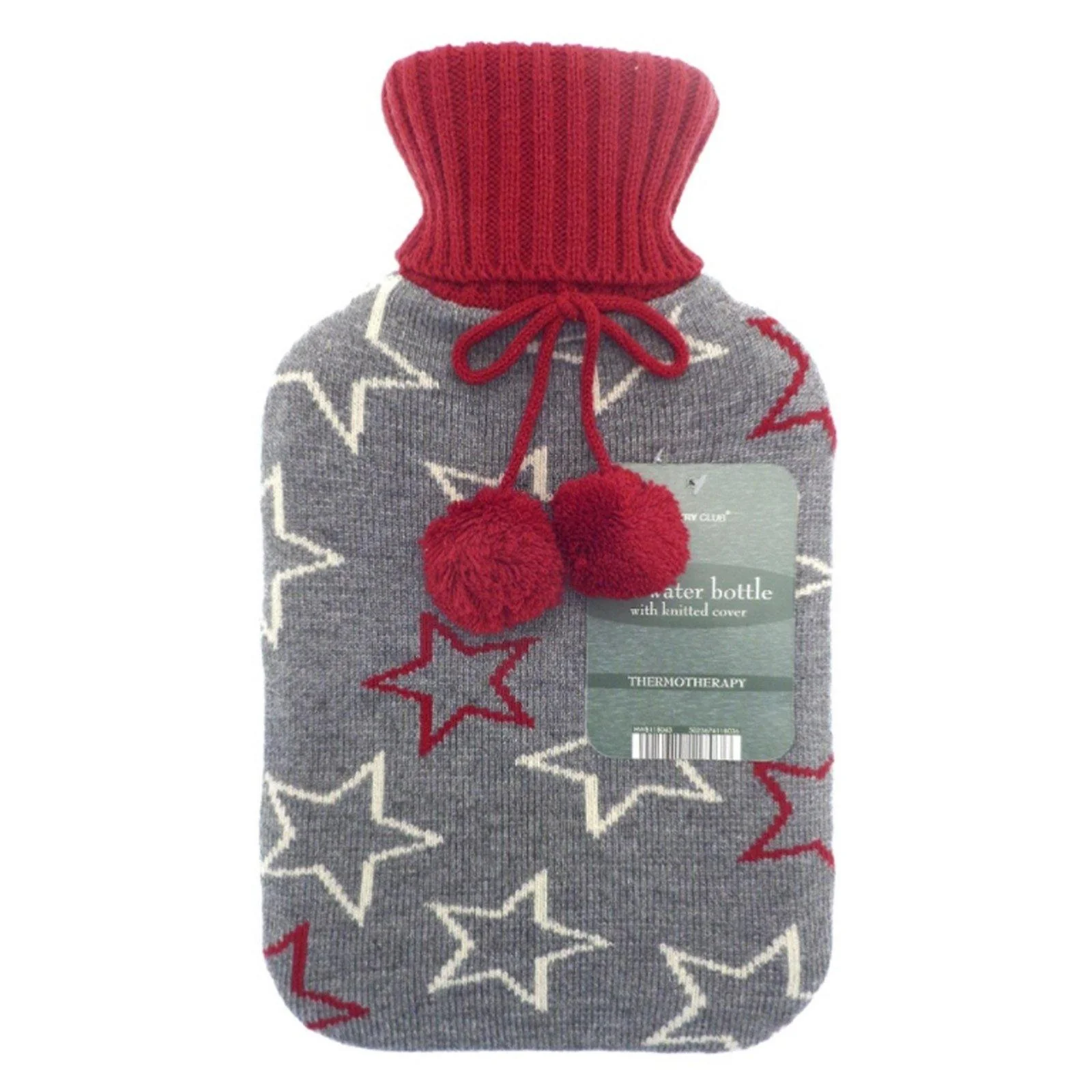 Country Club Hot Water Bottle with Knitted Cover - Image 3