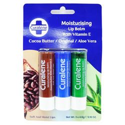 Curalene Lip Balm Assorted 3 Pack