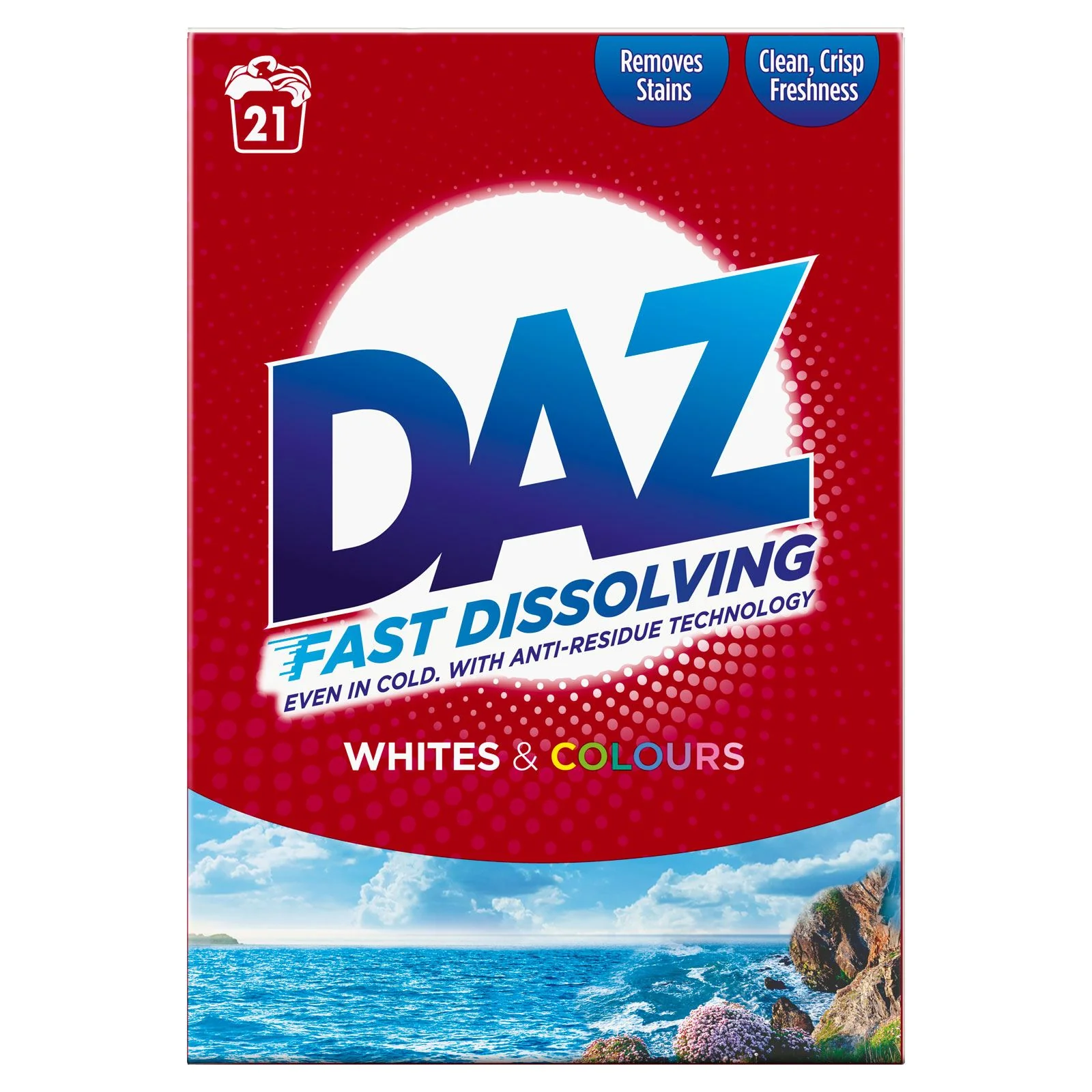 Daz Washing Powder Whites and Colours, 21 Washes, 1.05kg