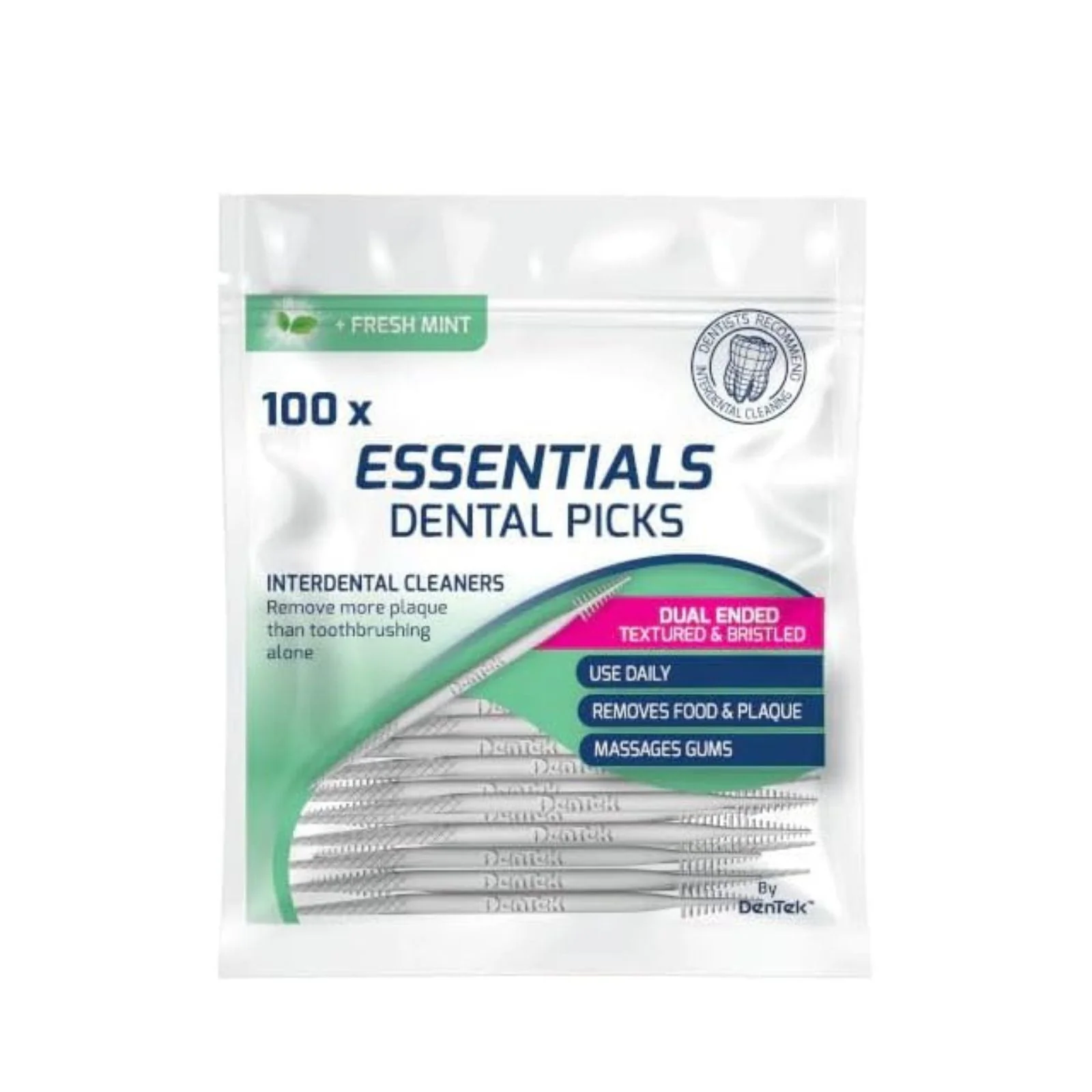 DenTek Essentials Dental Picks - Fresh Mint - 100 per Pack