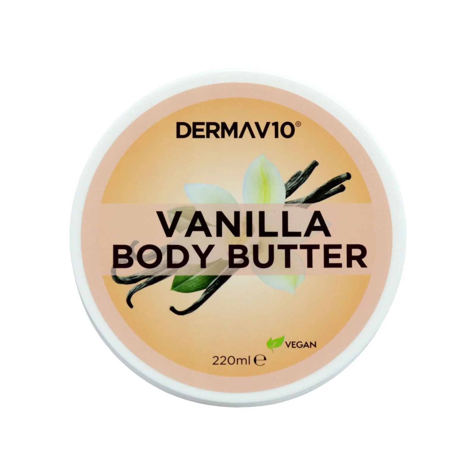 Derma V10 Vanilla Body Butter Cream (220ml)