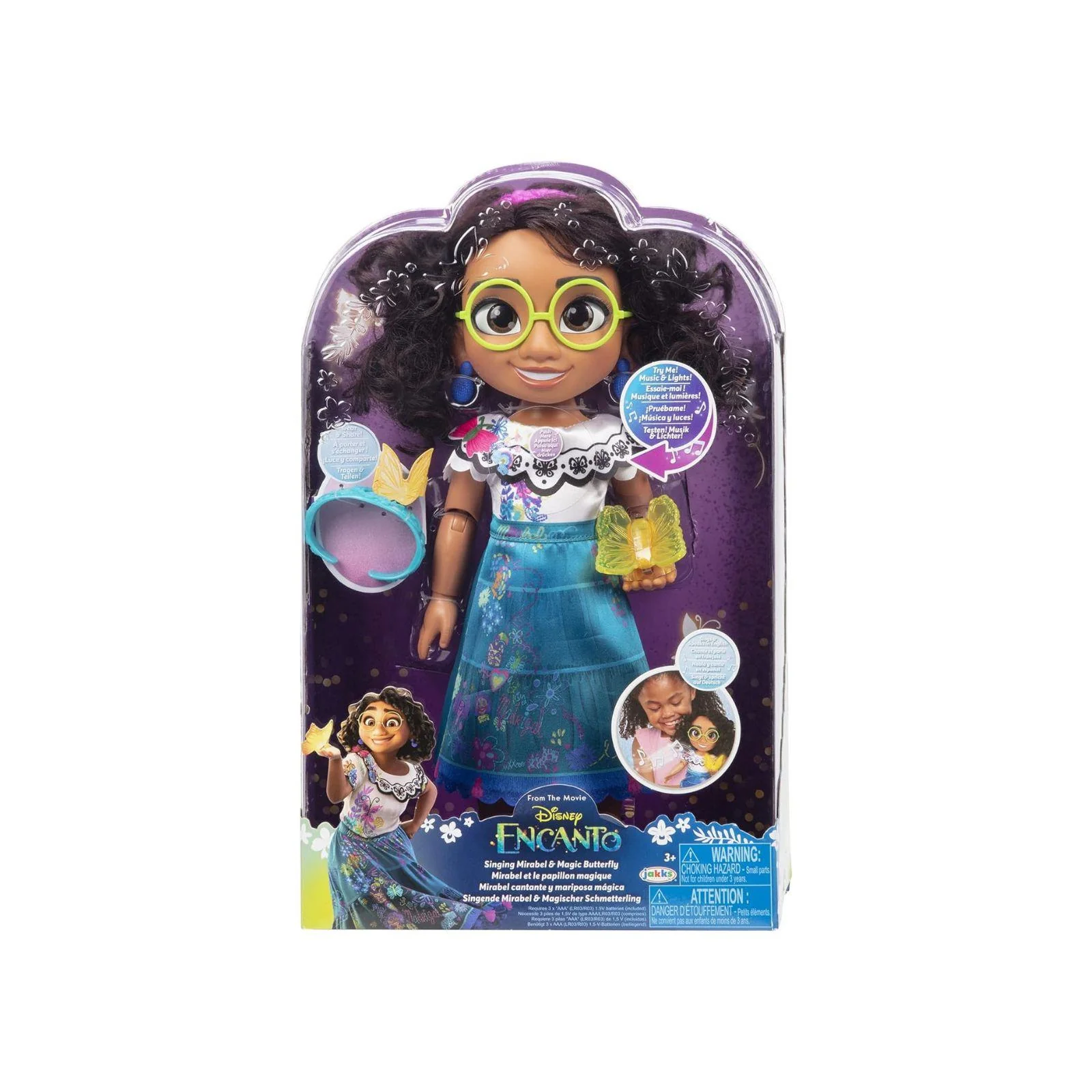 Disney Encanto Mirabel Doll Says 15 Phrases, Sings & Glows - Includes Doll, Butterfly & Bracelet - Image 4