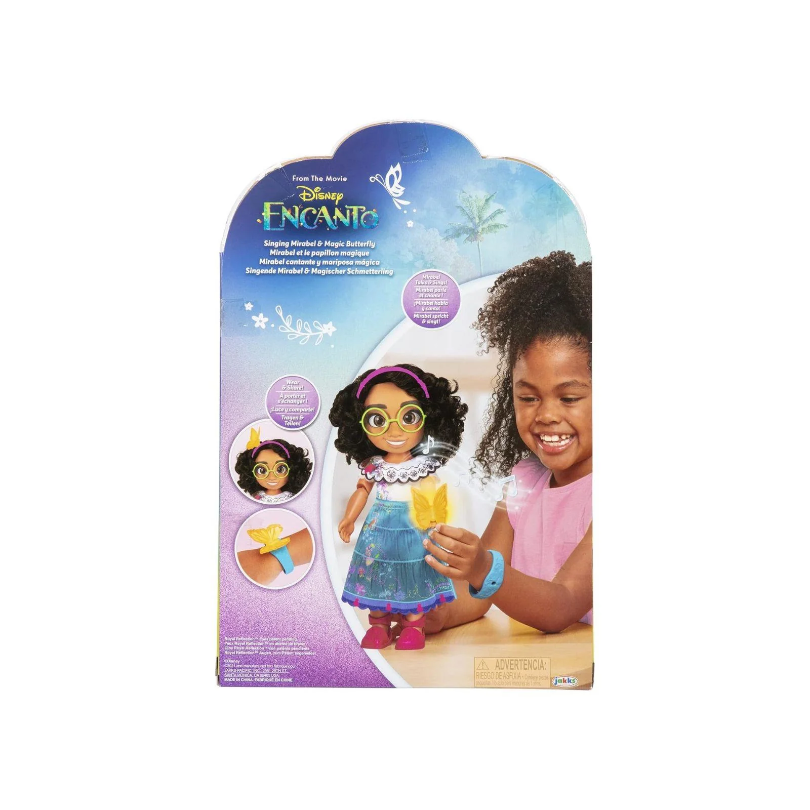 Disney Encanto Mirabel Doll Says 15 Phrases, Sings & Glows - Includes Doll, Butterfly & Bracelet - Image 5