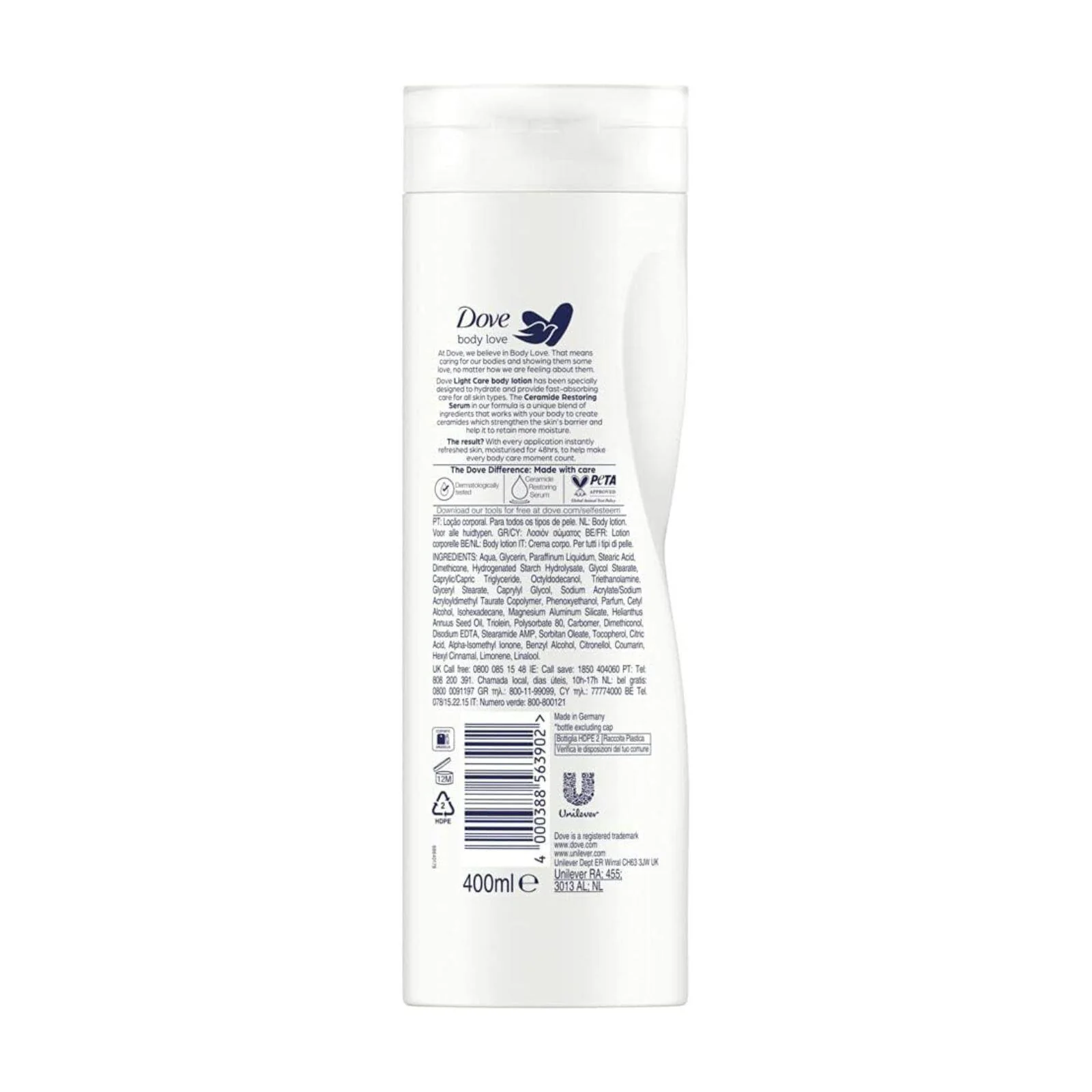 Dove Body Love Light Care Body Lotion 400ml - Image 5