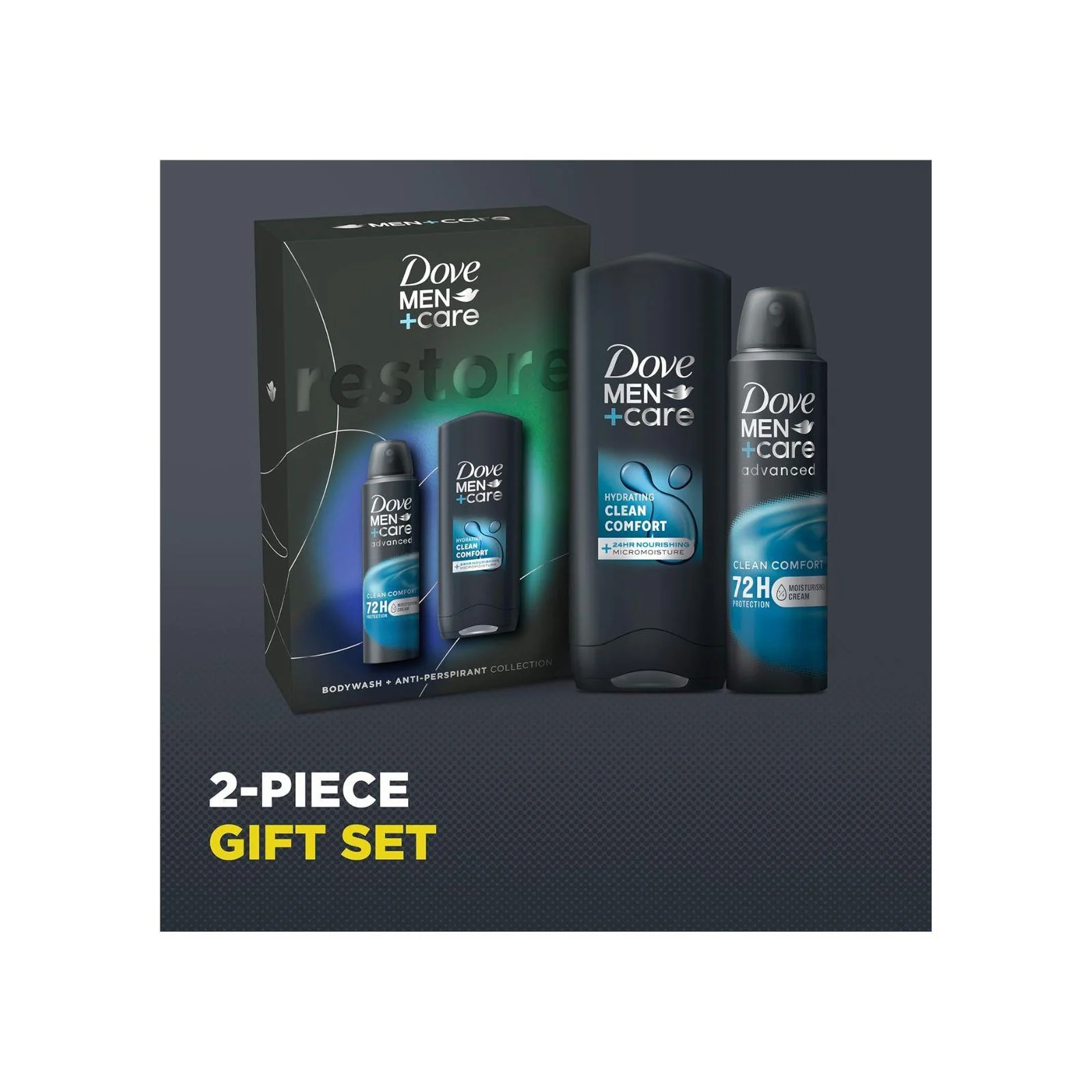 Dove Men+Care Restore Collection Gift Set body wash and anti-perspirant deodorant for all-day comfort and protection 2 piece - Image 3