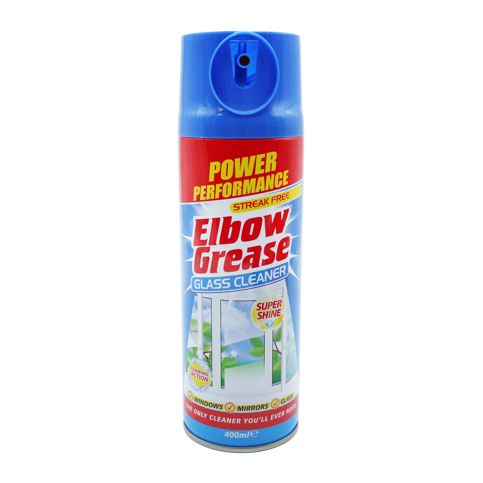 Elbow Grease Aerosol Glass Cleaner 400ml