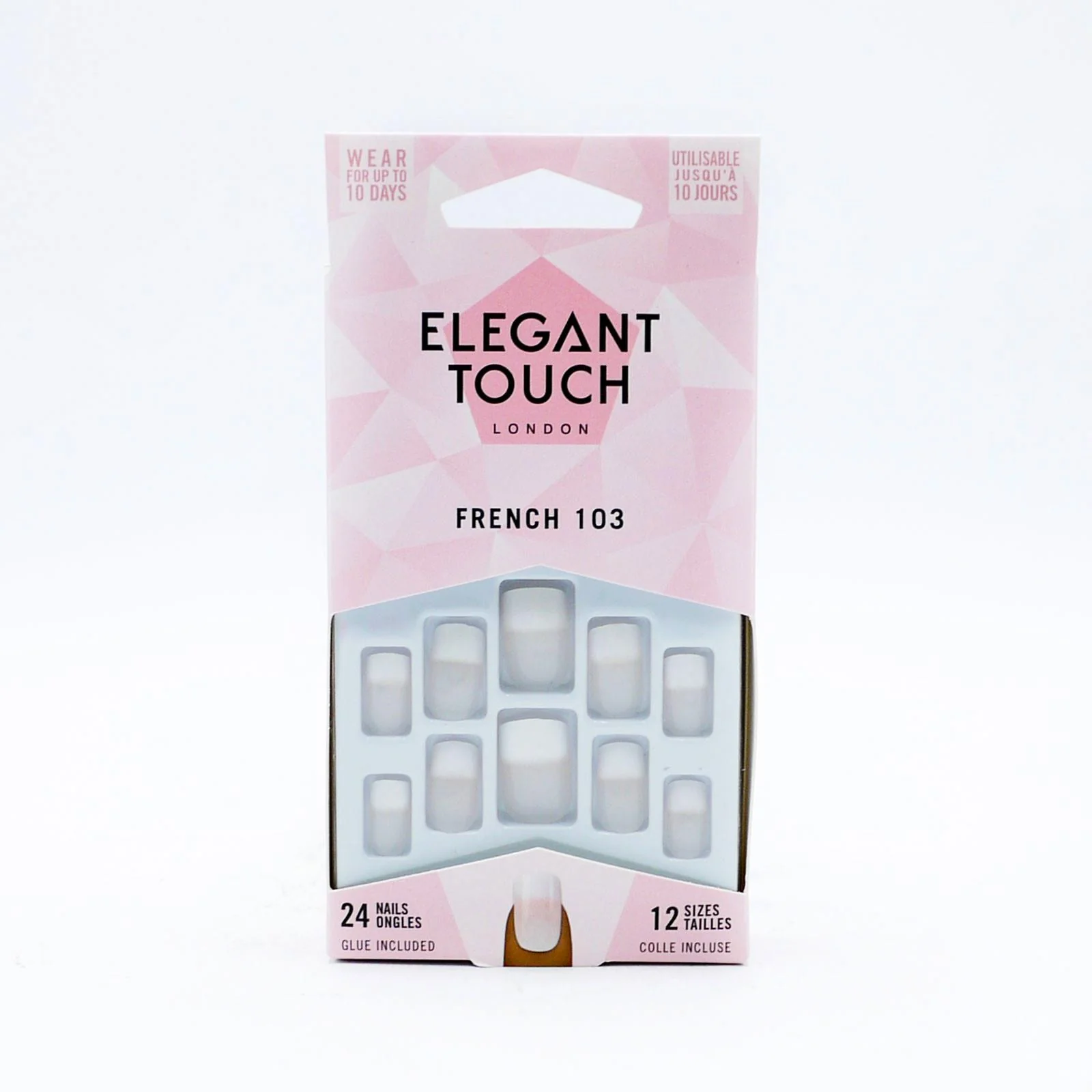 Elegant Touch False Nails French Pink 103- 24 count (Pack of 1)