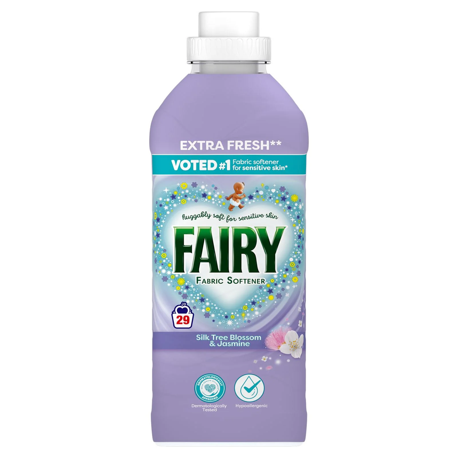 Fairy Fresh Silk Tree Blossom & Jasmine Fabric Softener, 29 Washes (899ml)